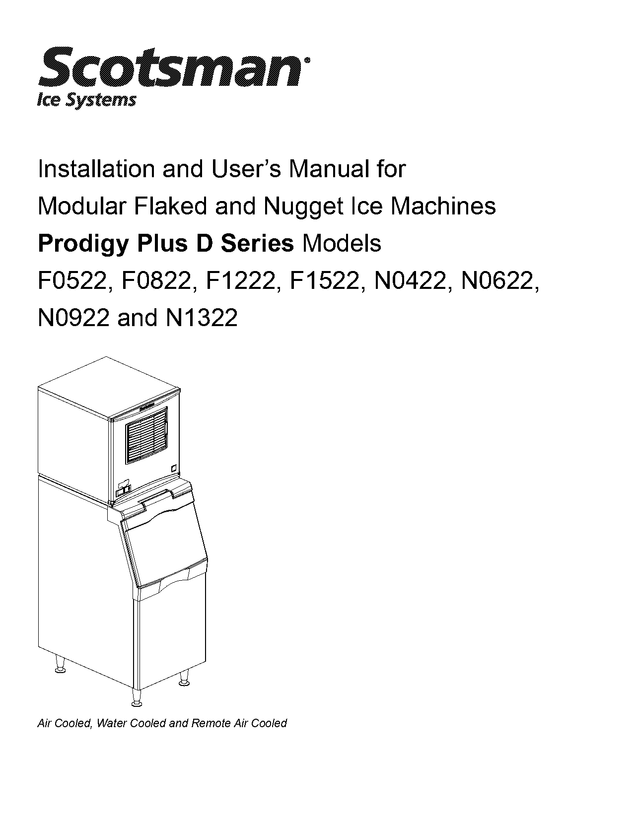 scotsman nugget ice machine manual