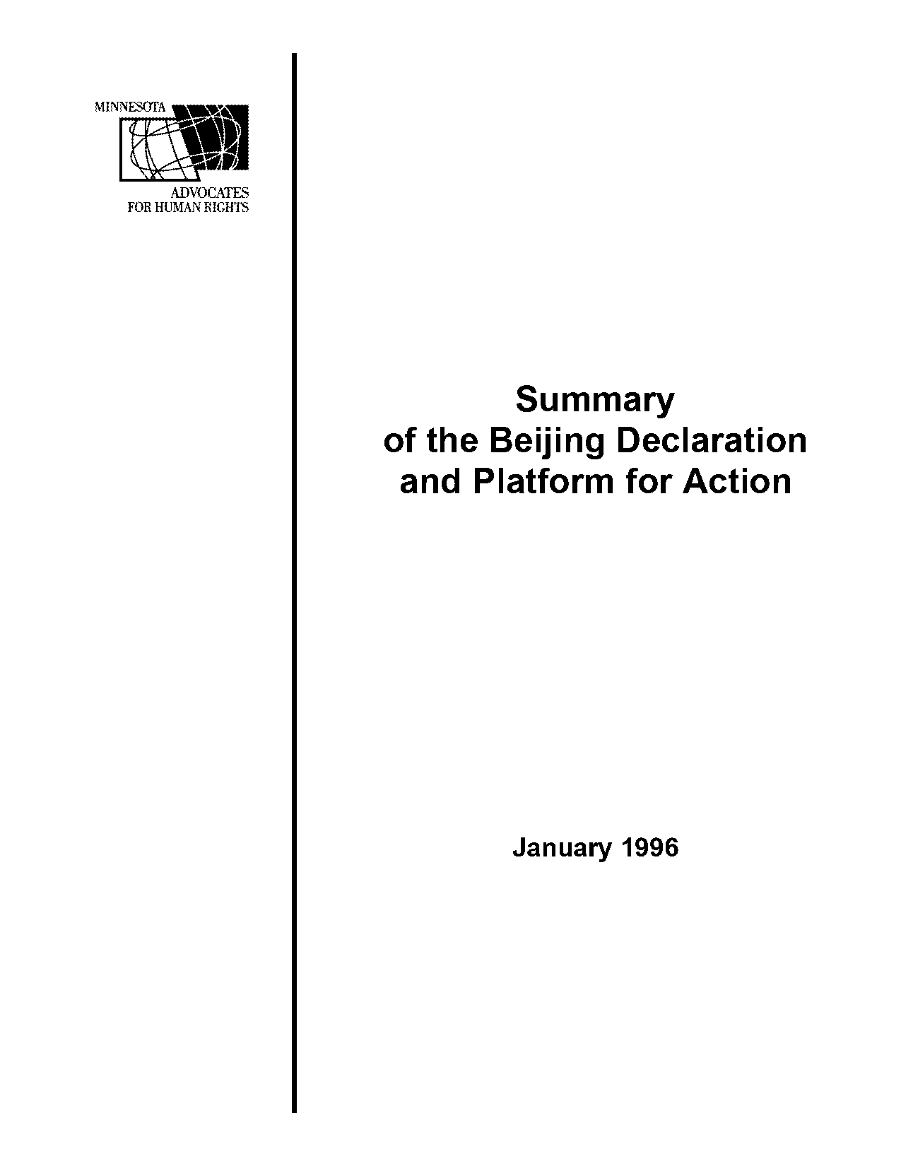 analysis of the beijing declaration