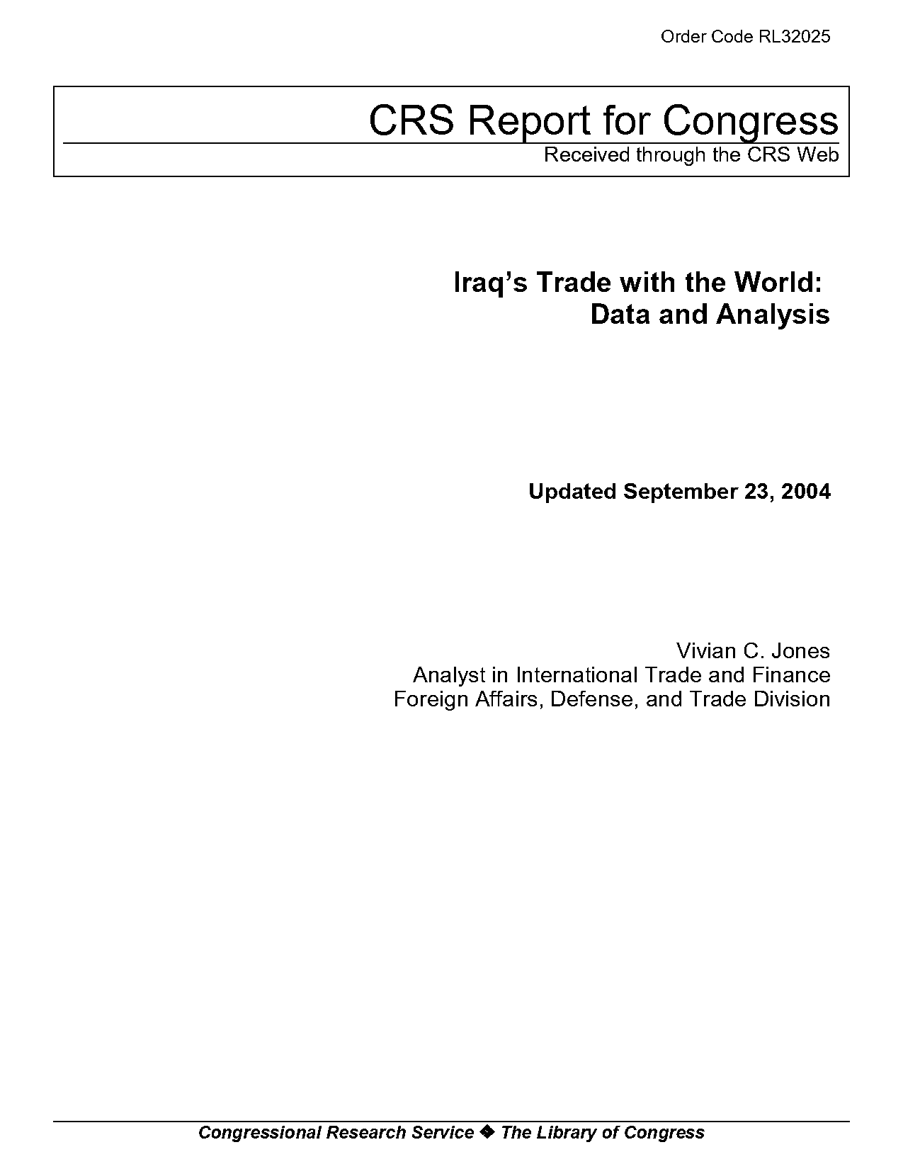 iraq free trade agreements