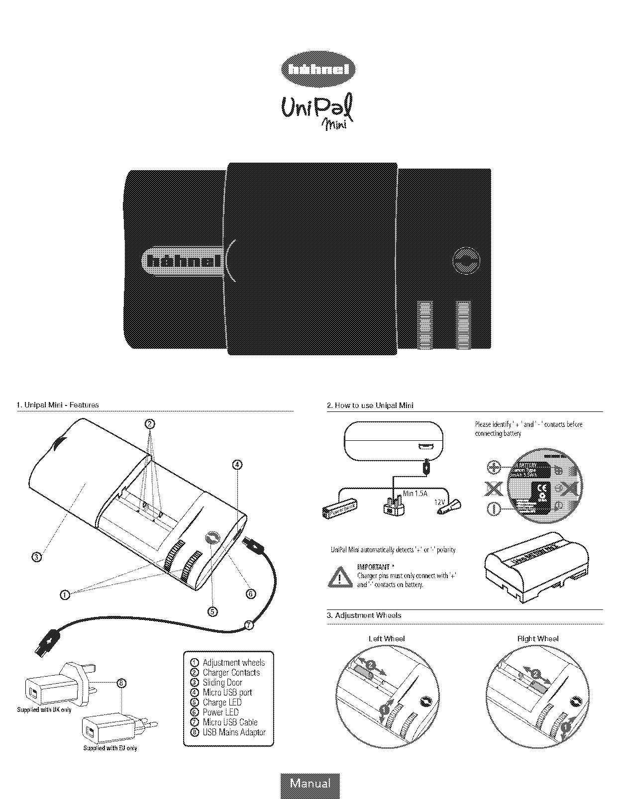 hahnel unipal charger instructions