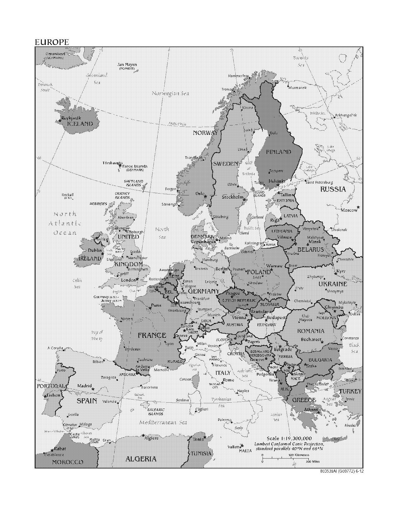 blank political map of europe worksheet