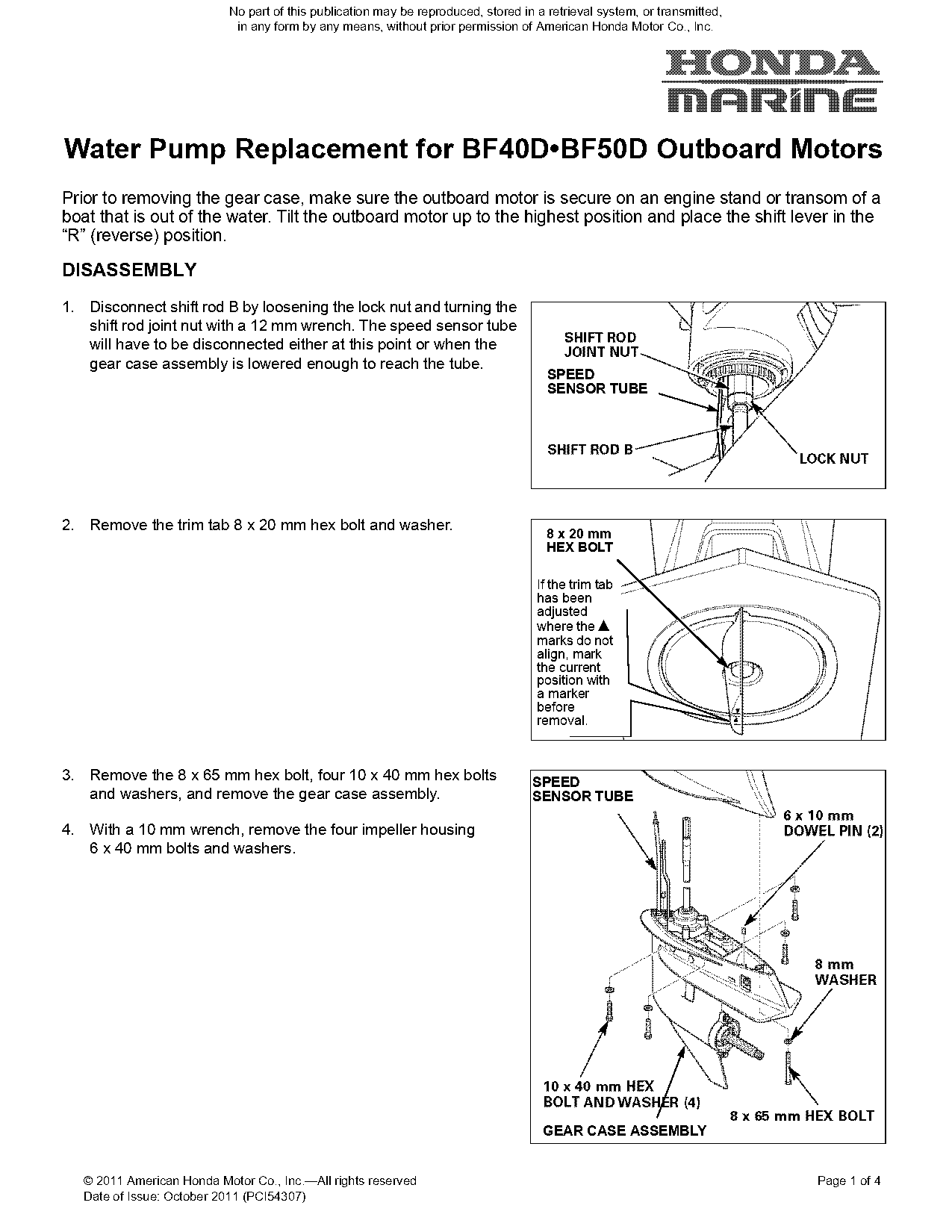 honda impeller replacement instructions