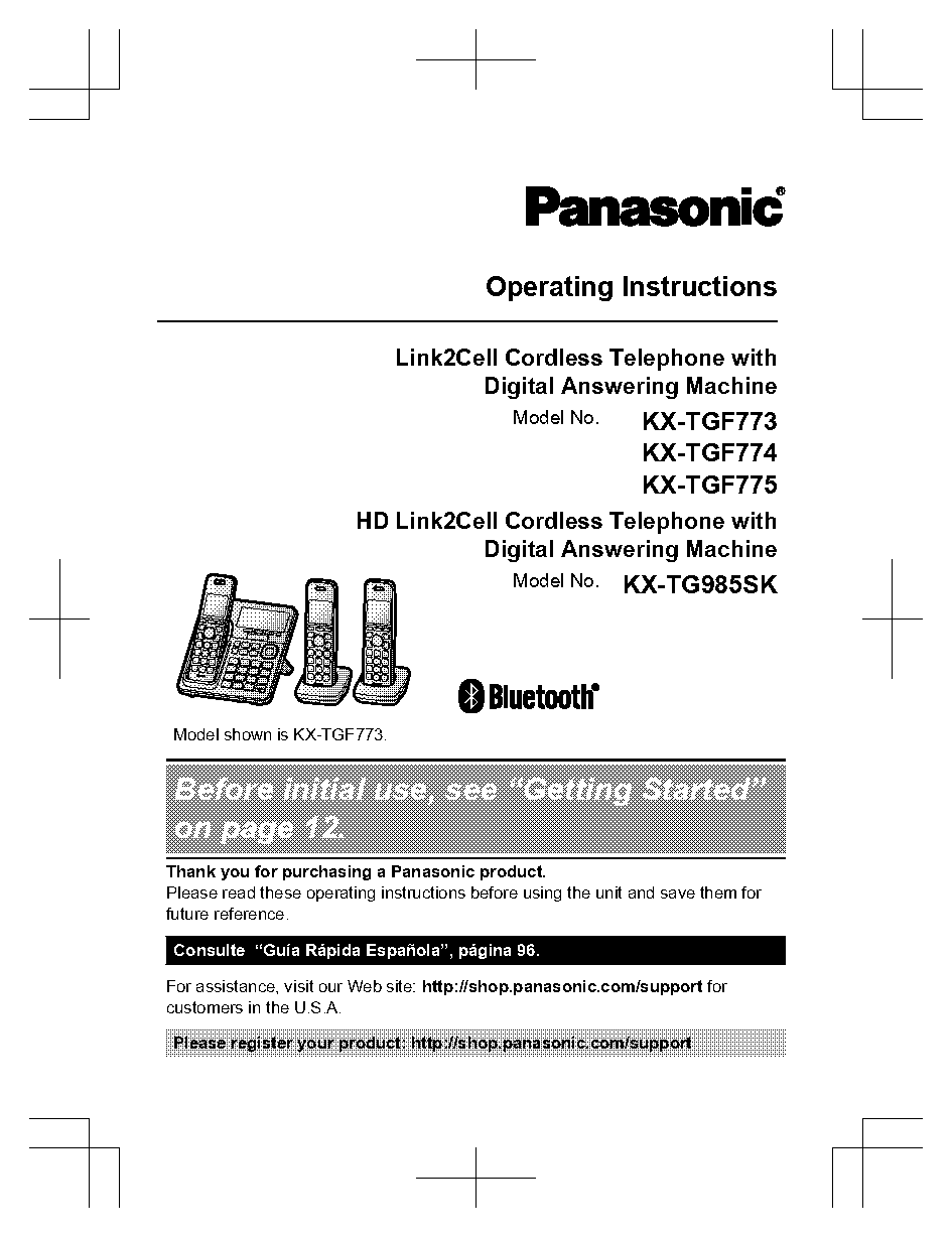 panasonic answer phone manual