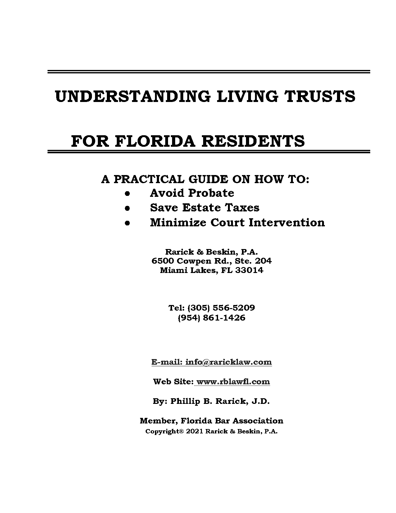 free florida revocable living trust form