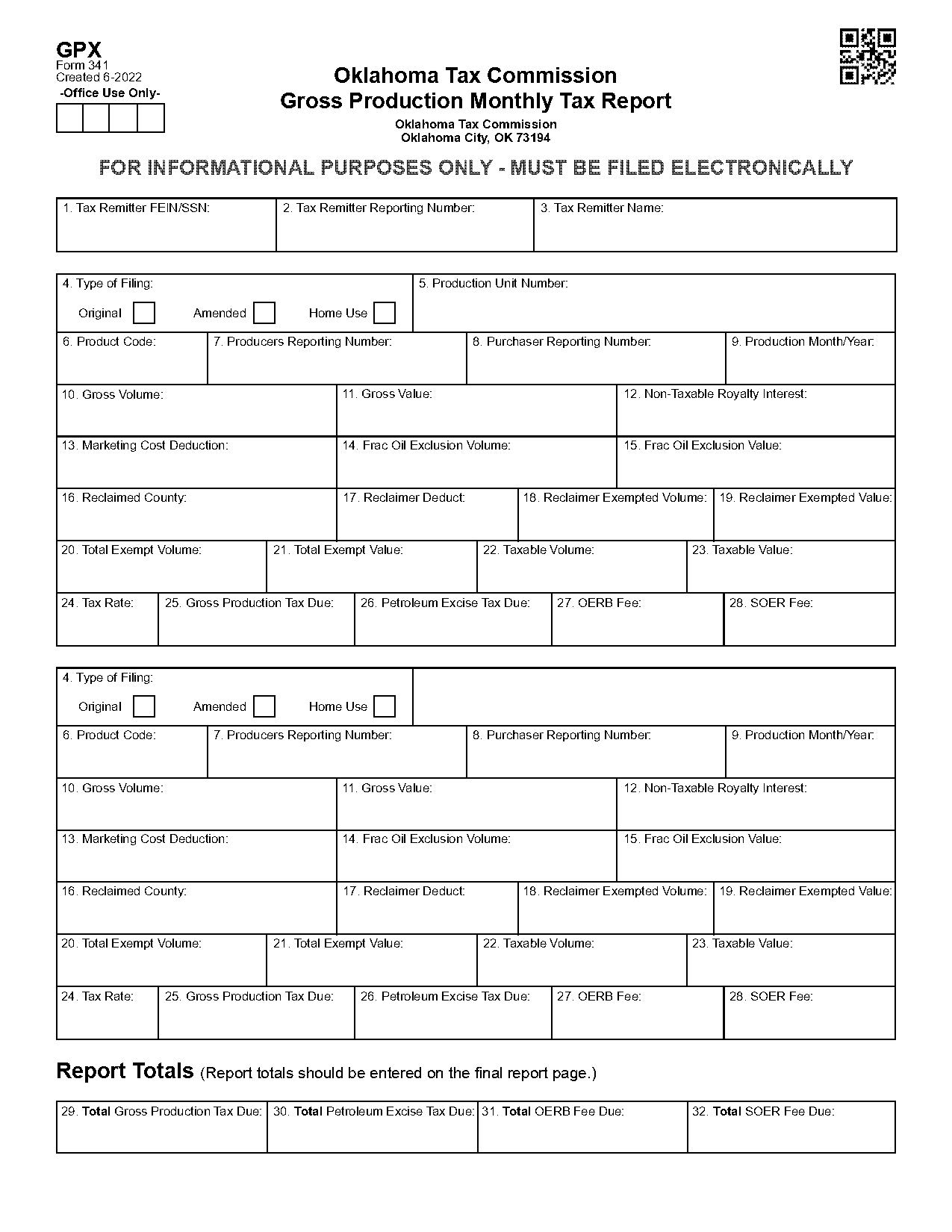 tax reporting oil oklahoma