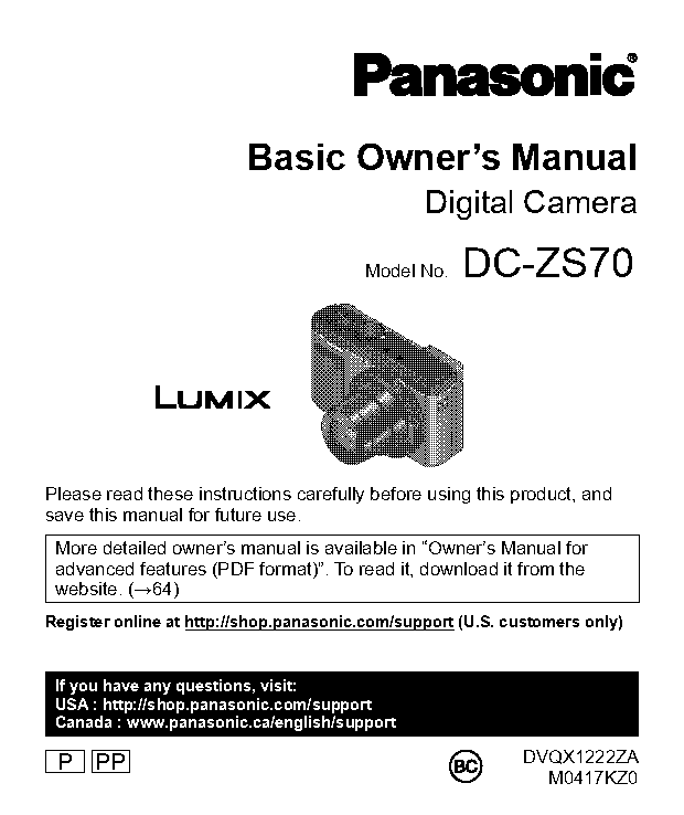 panasonic official website usa manual