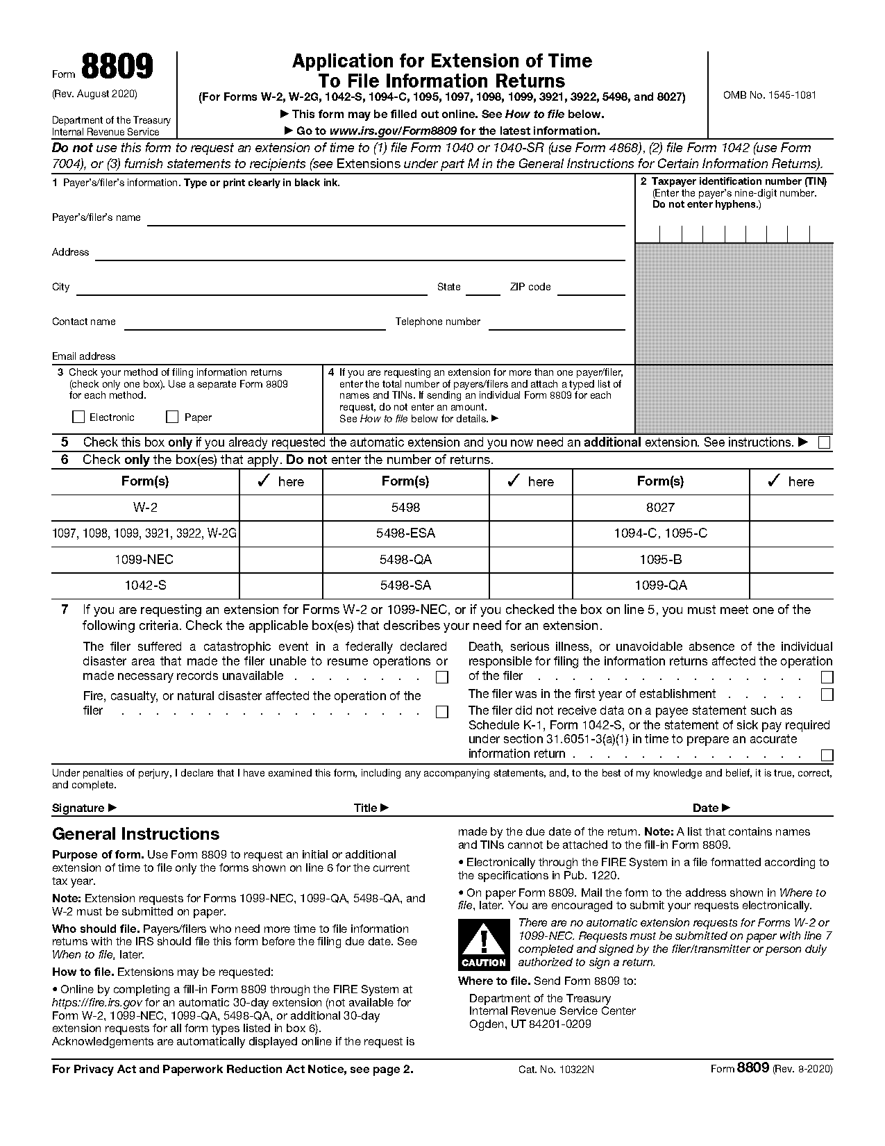 form to apply for an ein by irs