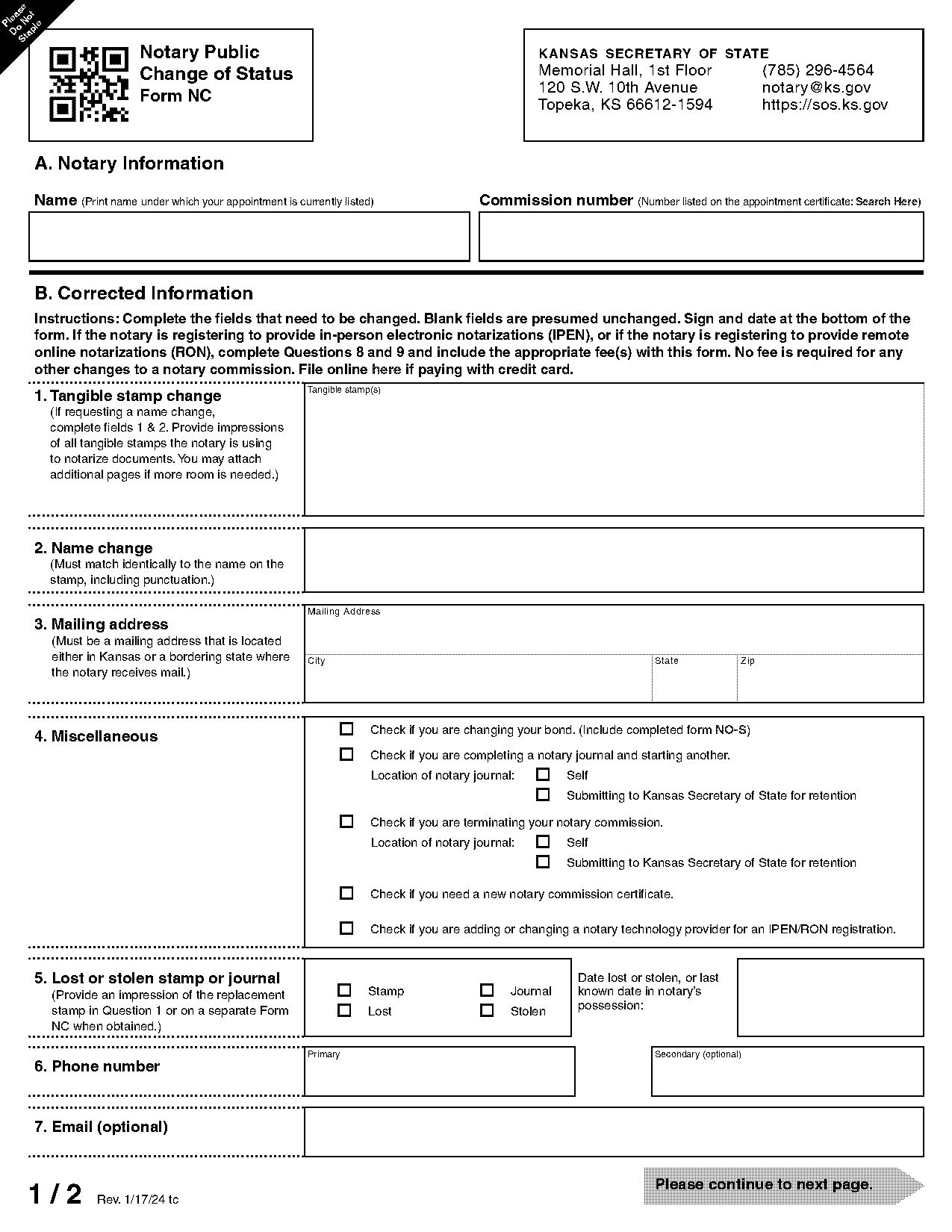 name change documents nc