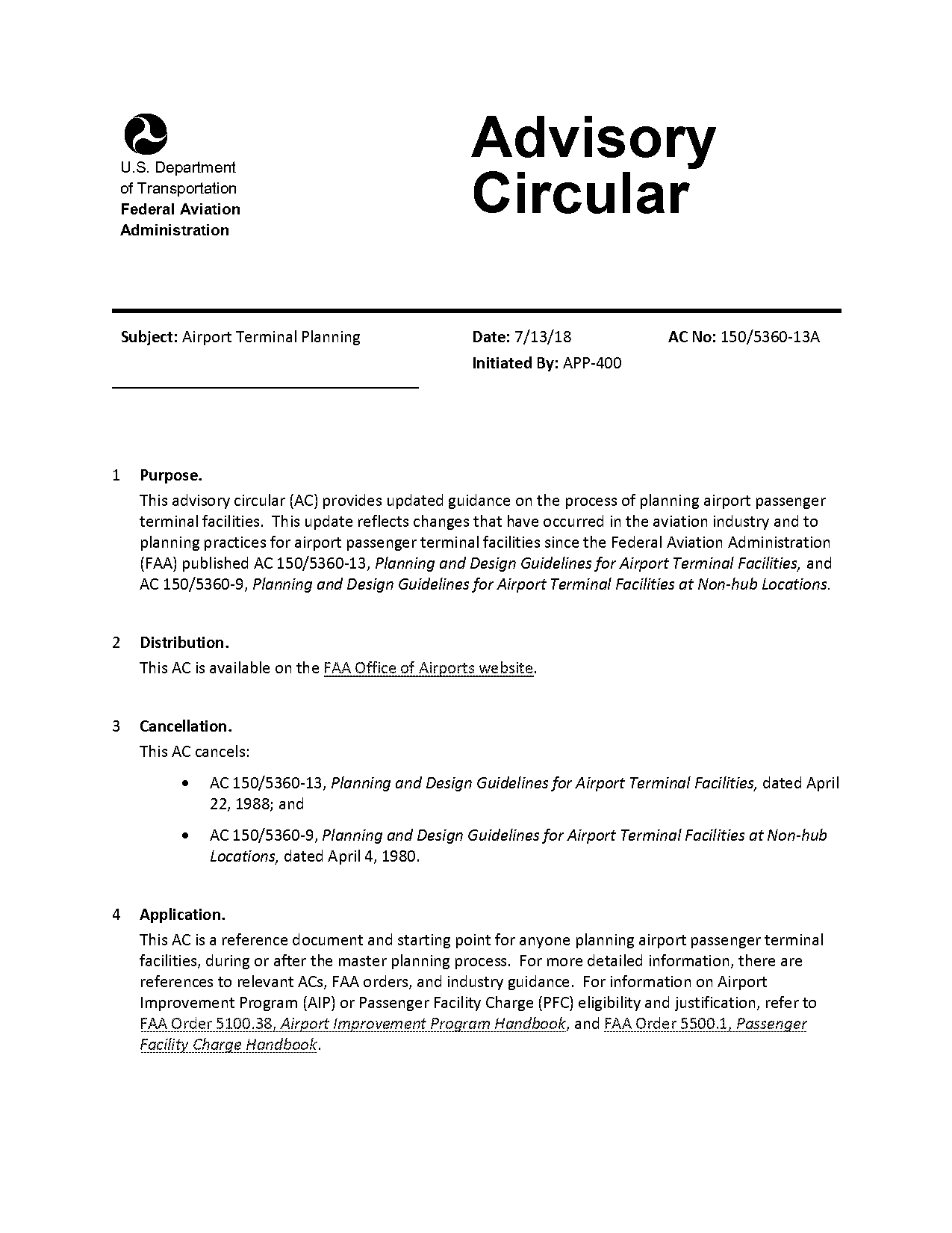 airport terminal space requirements