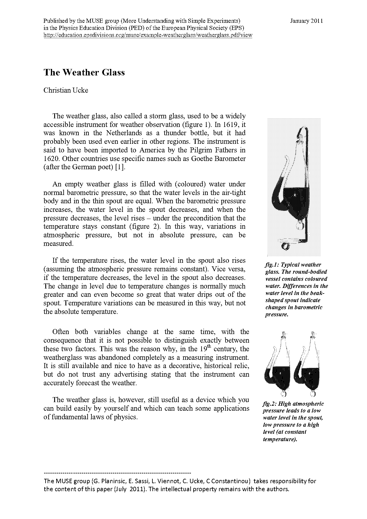 storm glass barometer instructions