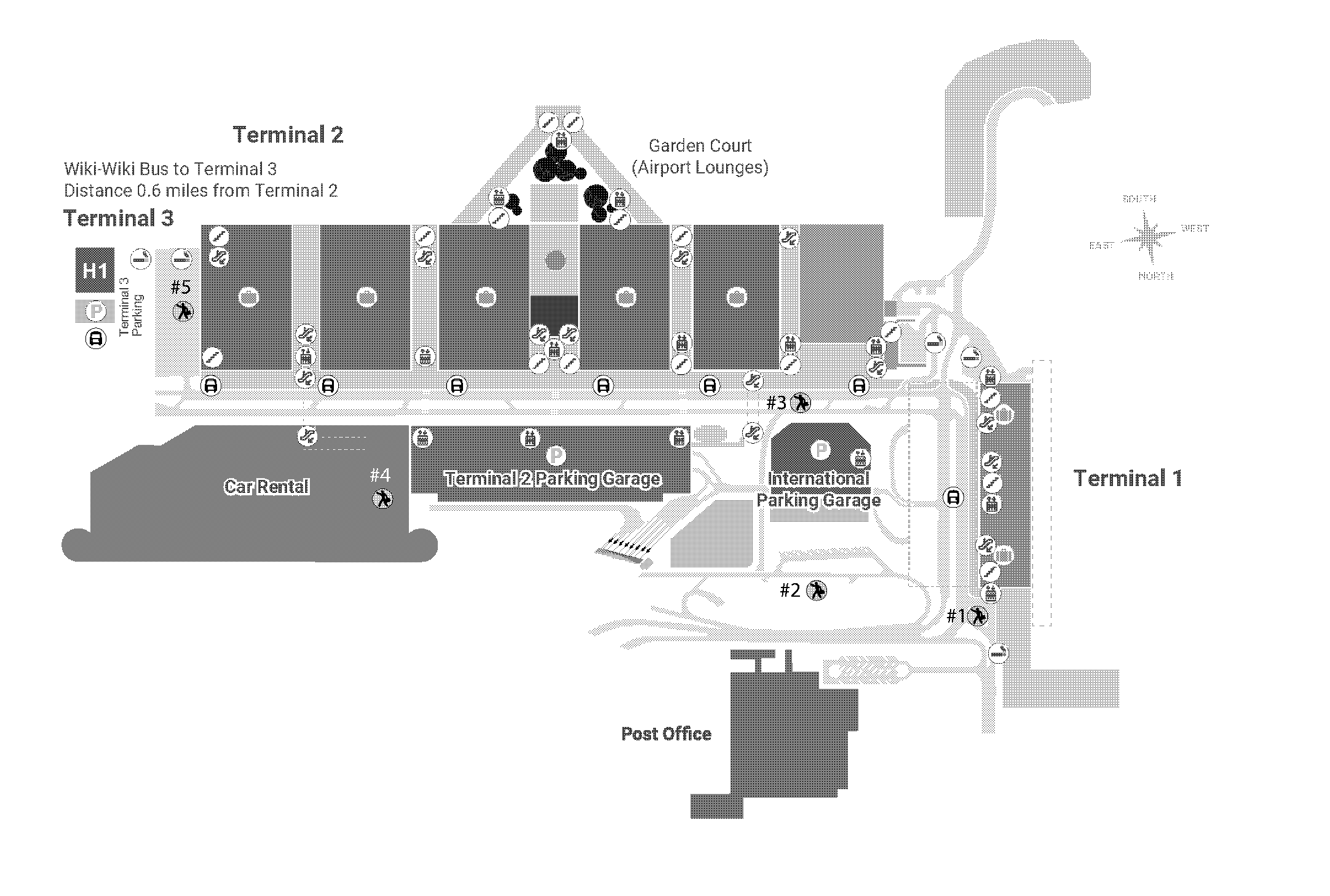 hnl airport terminal map