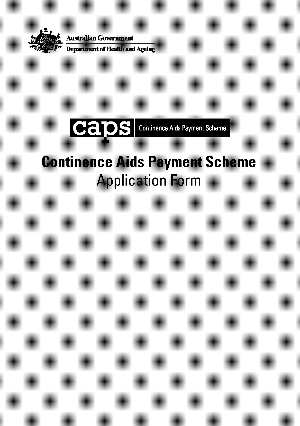 continence aids scheme form