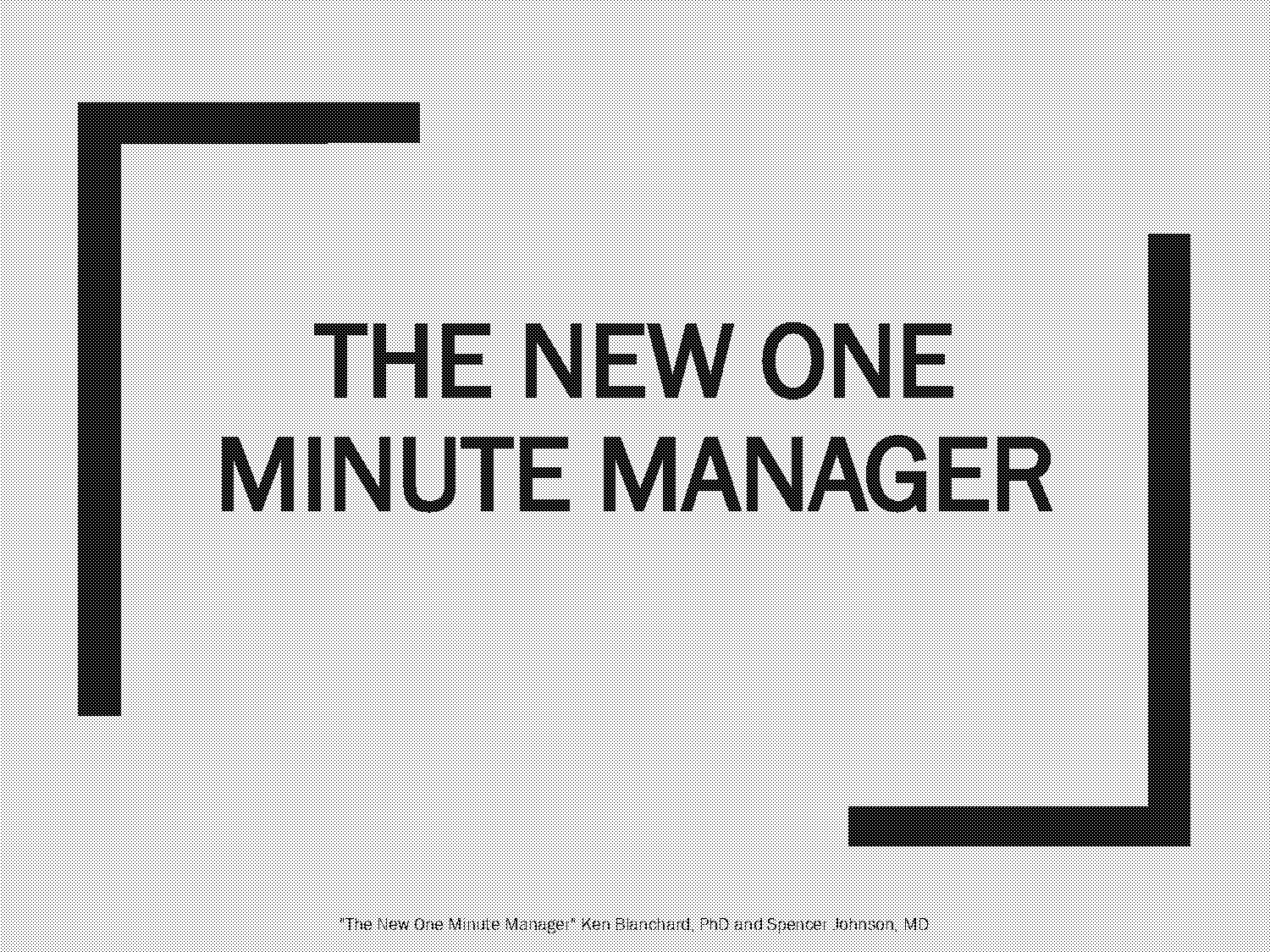 one minute manager template