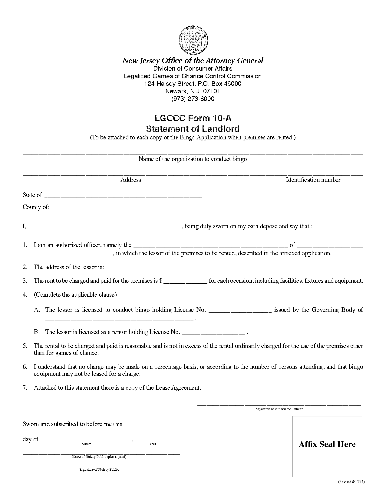 apartment agreement contract nj