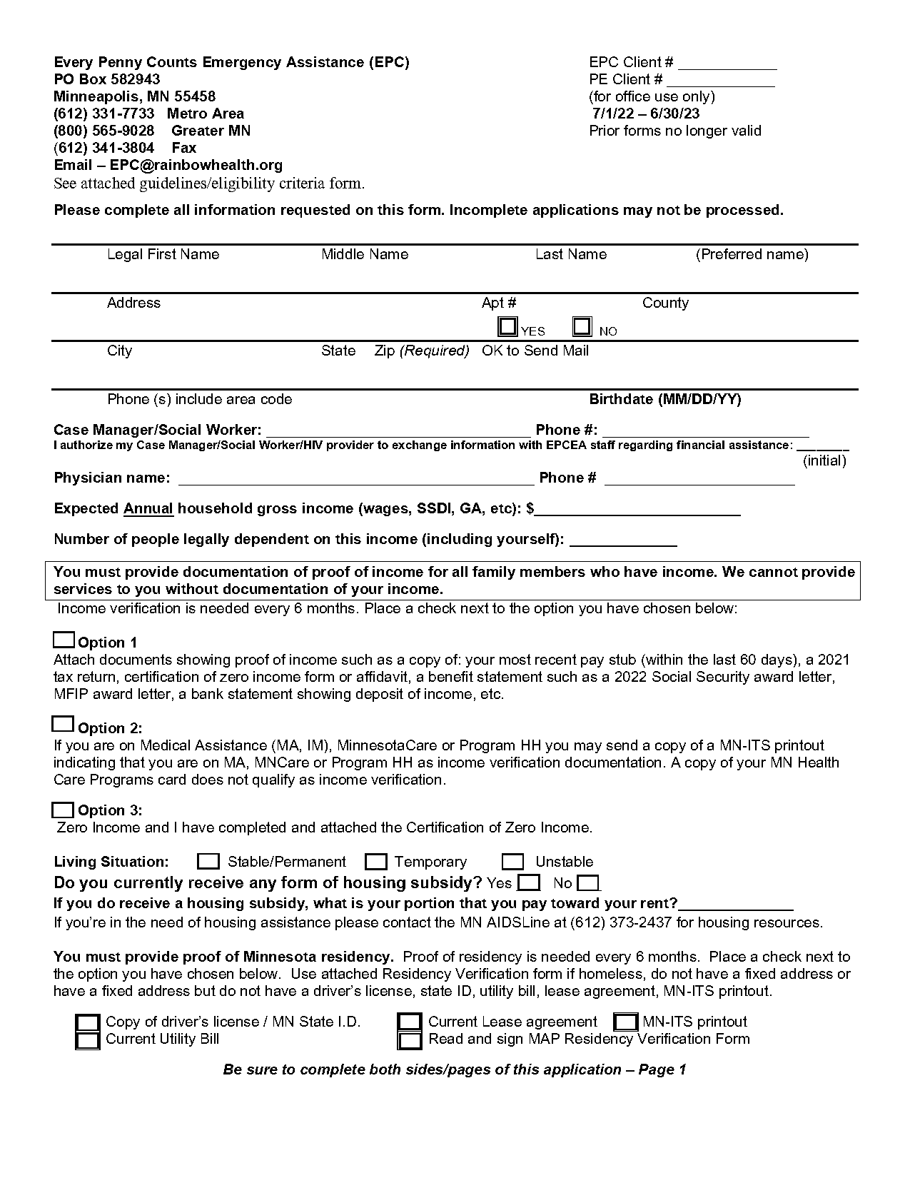 hennepin county economic assistance shelter verification form