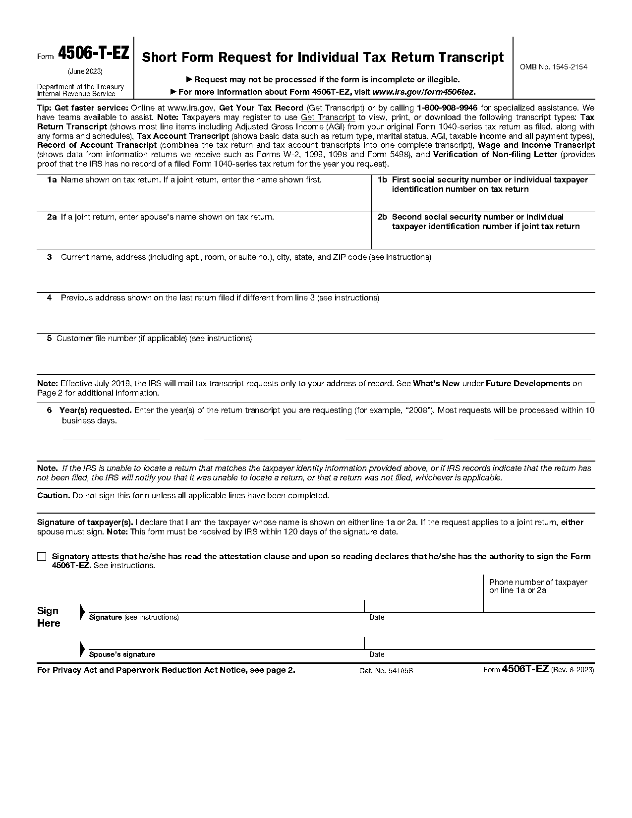 request tax transcript by fax