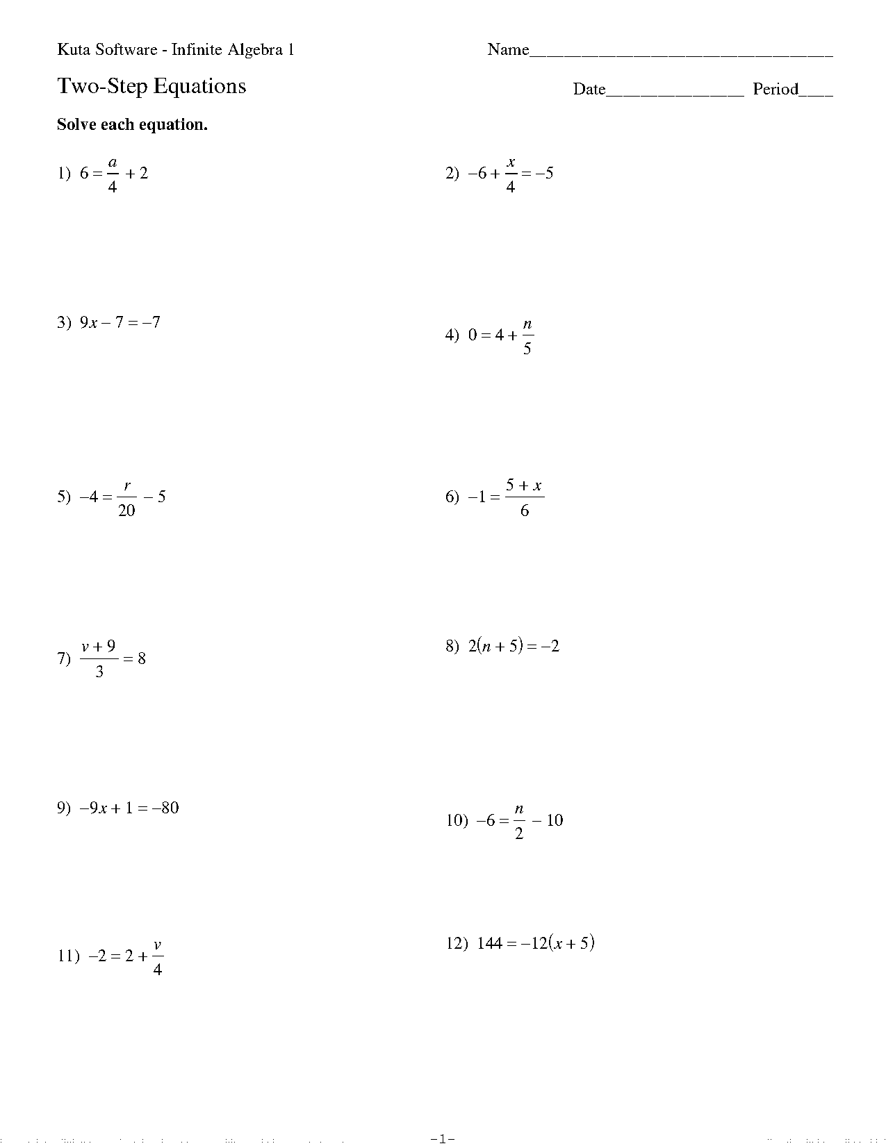 solving linear equations double variable worksheet