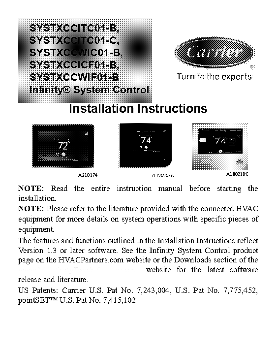 carrier humidifier control instructions