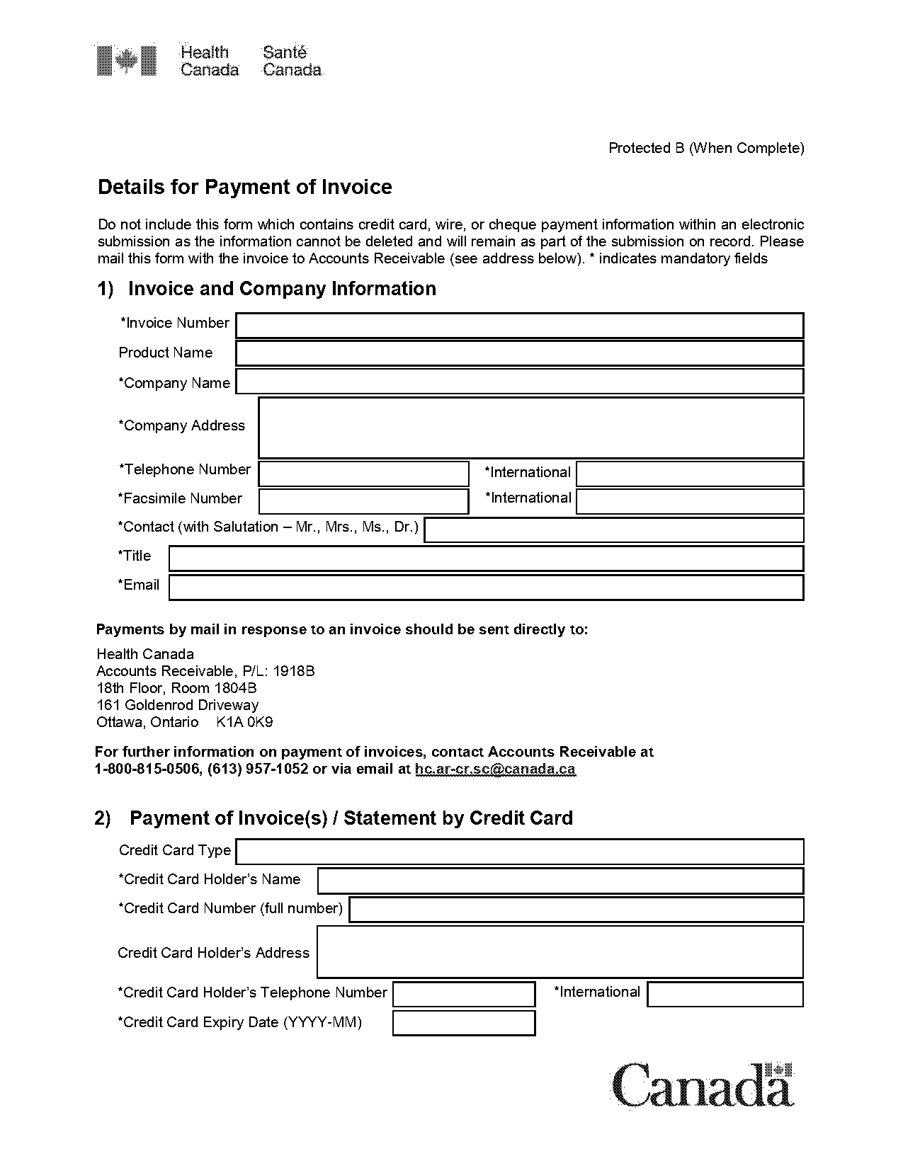 how to send someone an invoice from canada