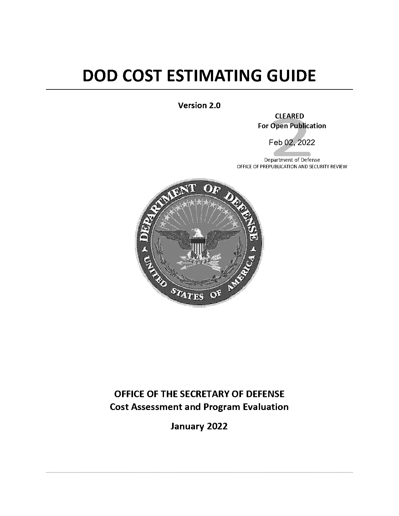 cost estimate blank template