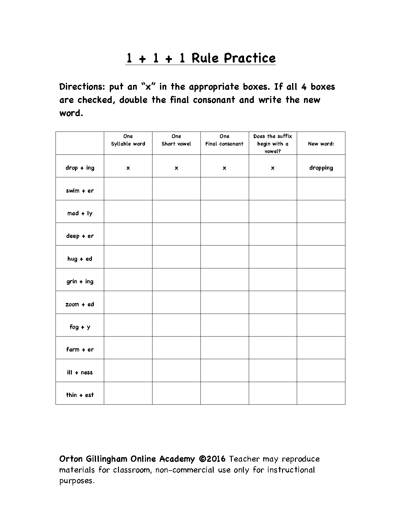 doubling rule worksheets free