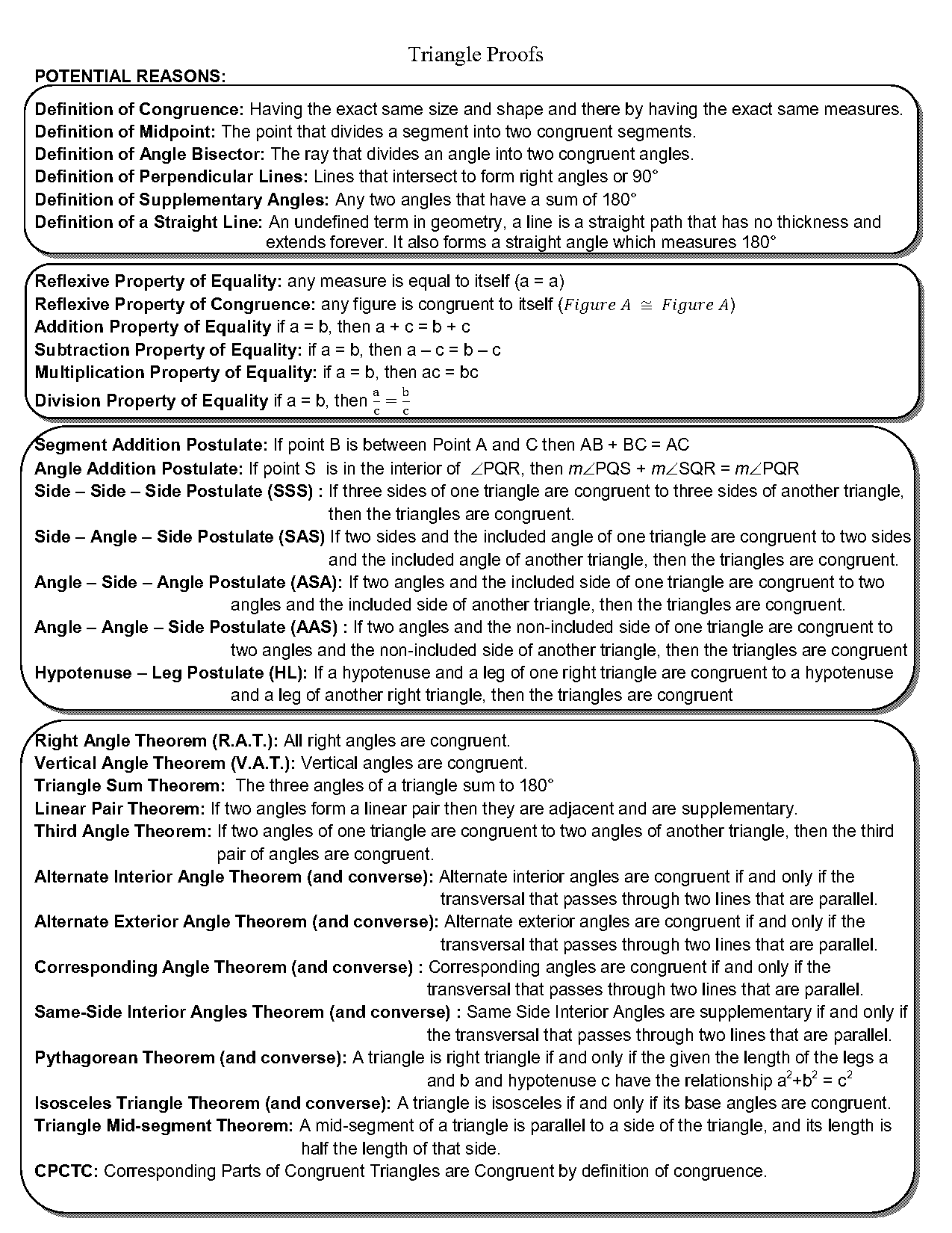 additional congruence methods worksheet answers