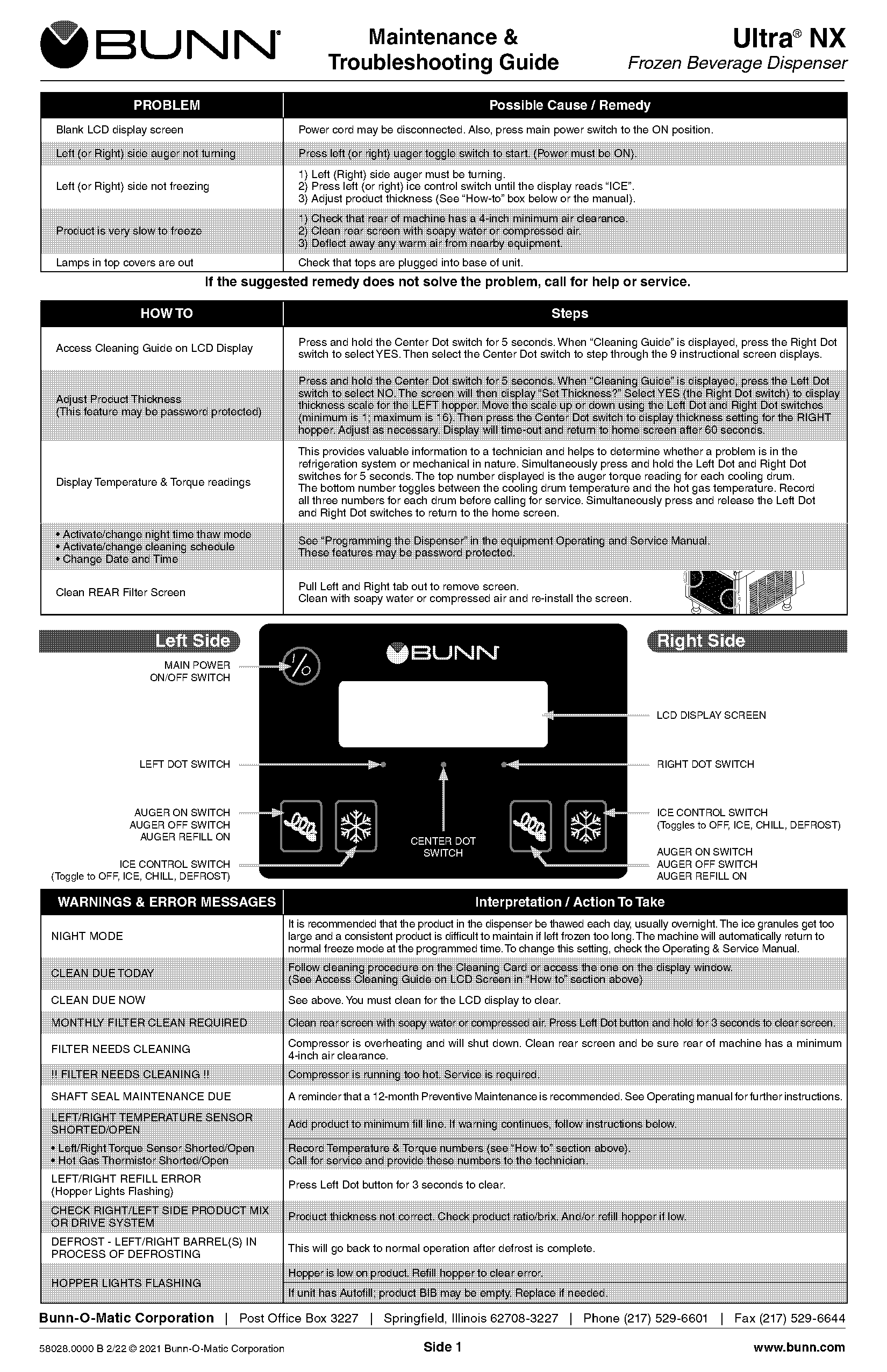 bunn ultra slush machine manual