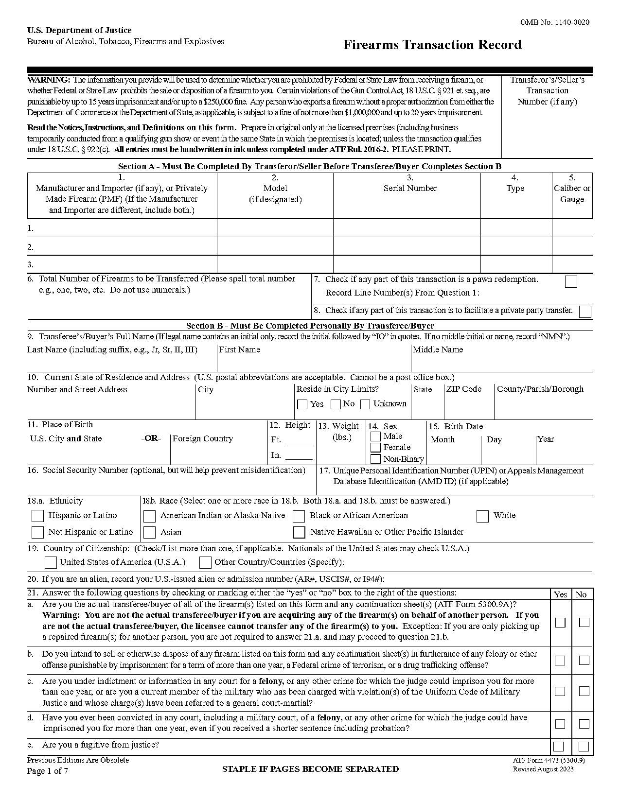 online state release from disability forms for firearms