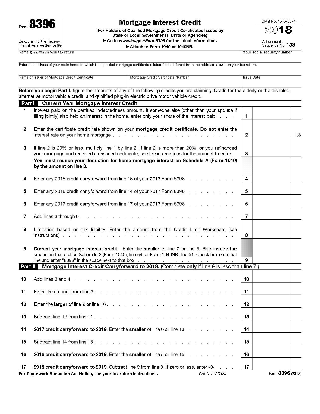 irs mortgage credit certificate