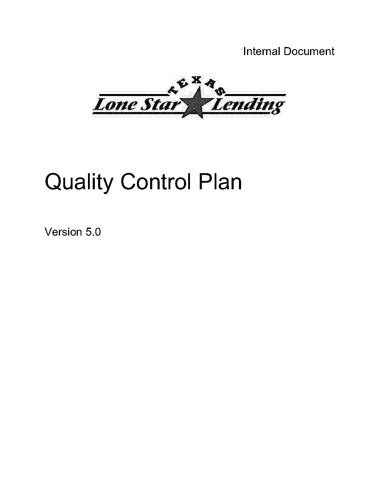 what is included in a quality control plan mortgage broker