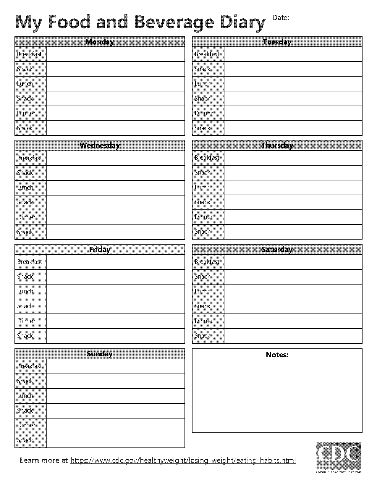 free printable school menu templates