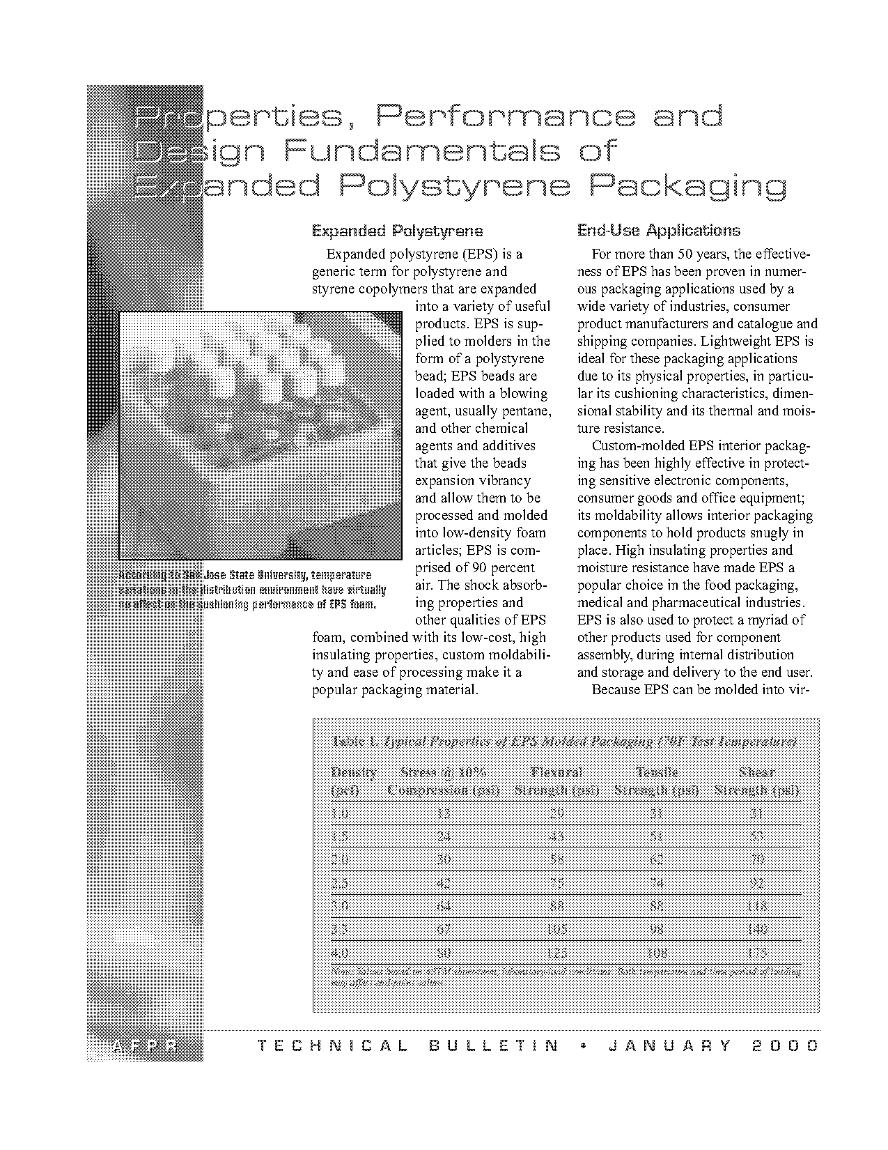 expanded polystyrene physical properties