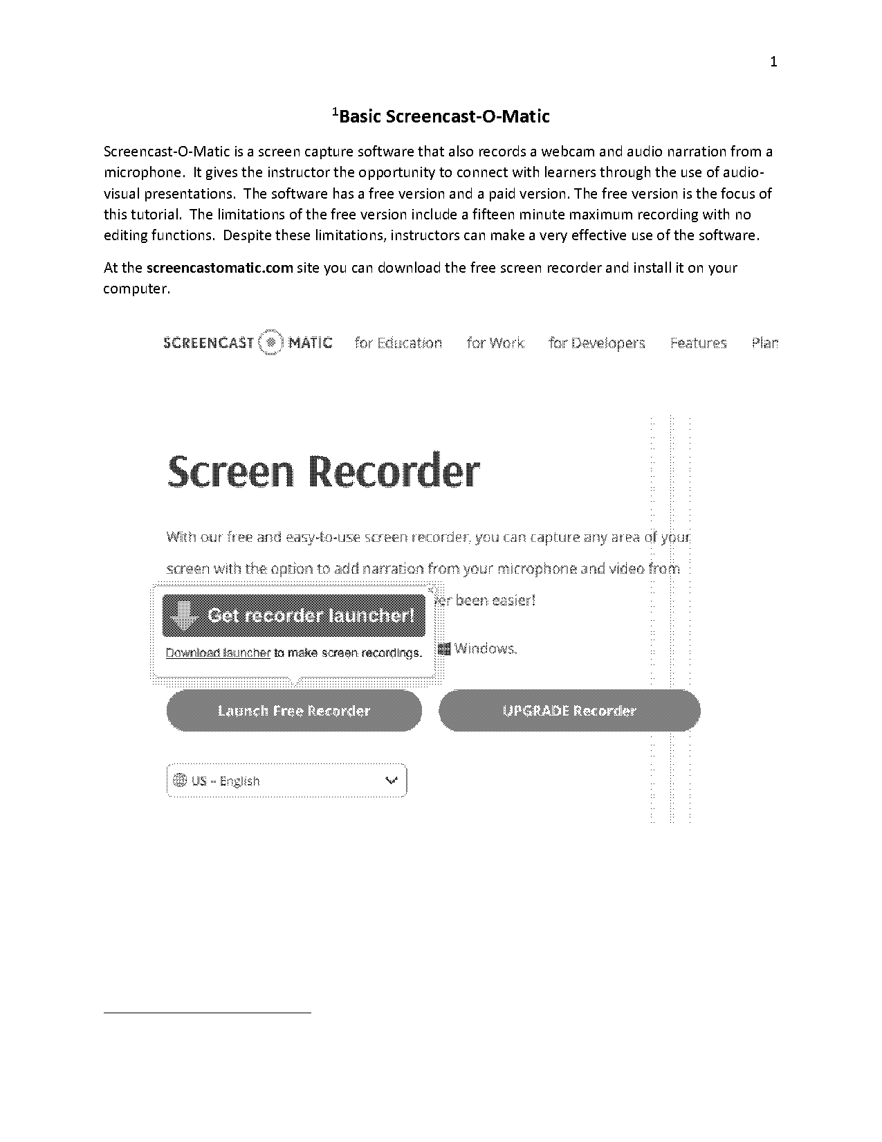 maximum length you can record using screen o matic