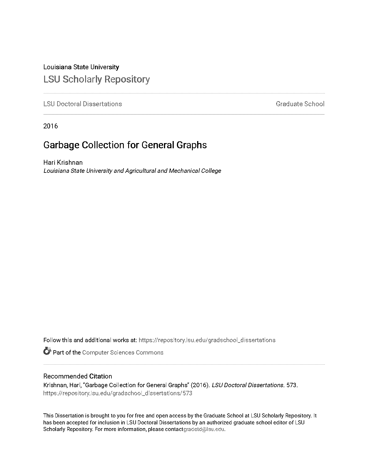 garbage collection using reference counters