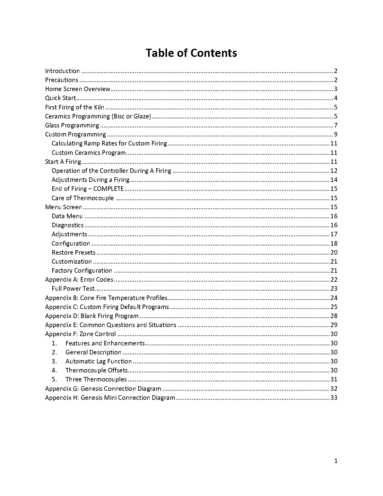 blank kiln firing chart