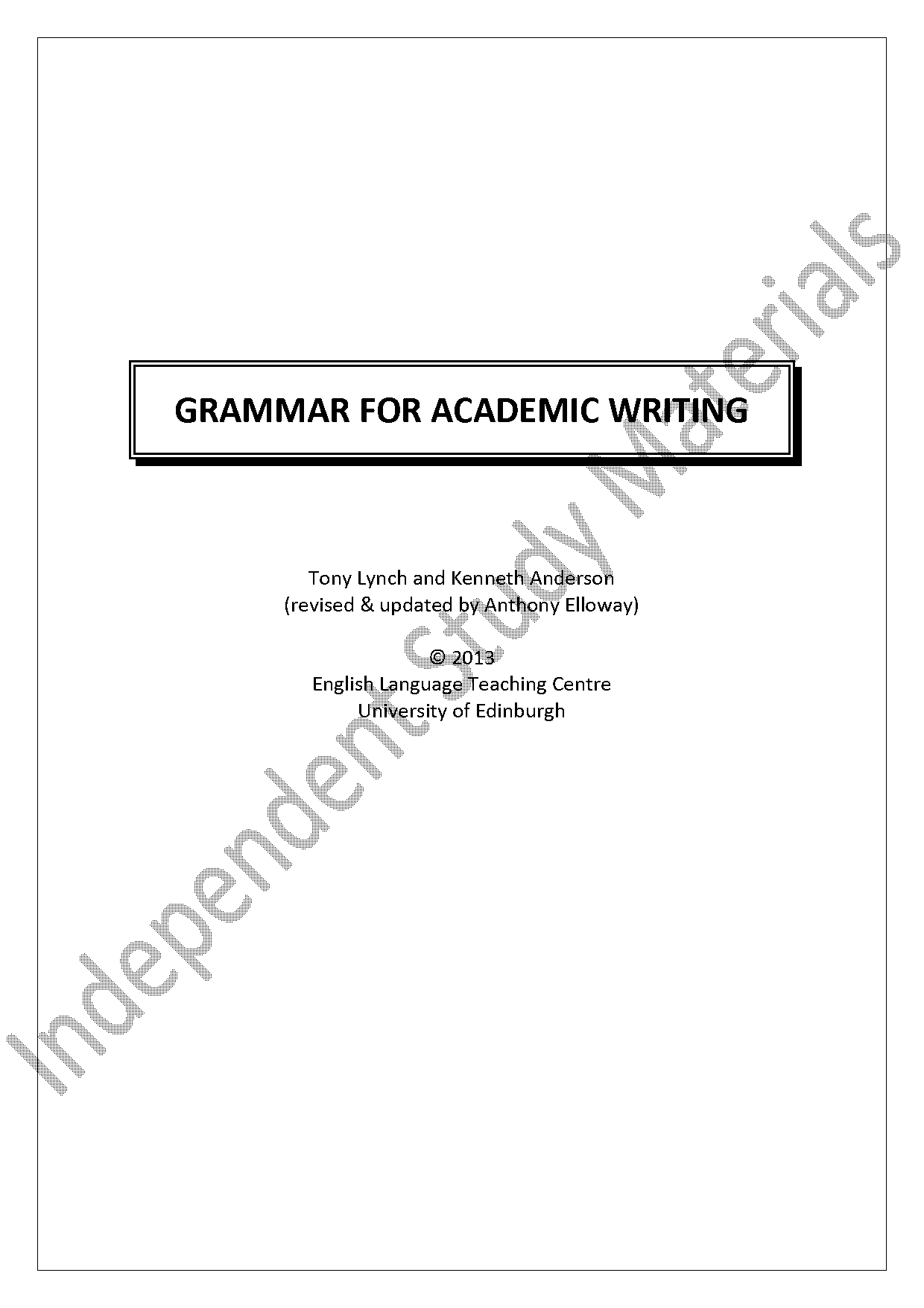 grammar for fiction writers pdf