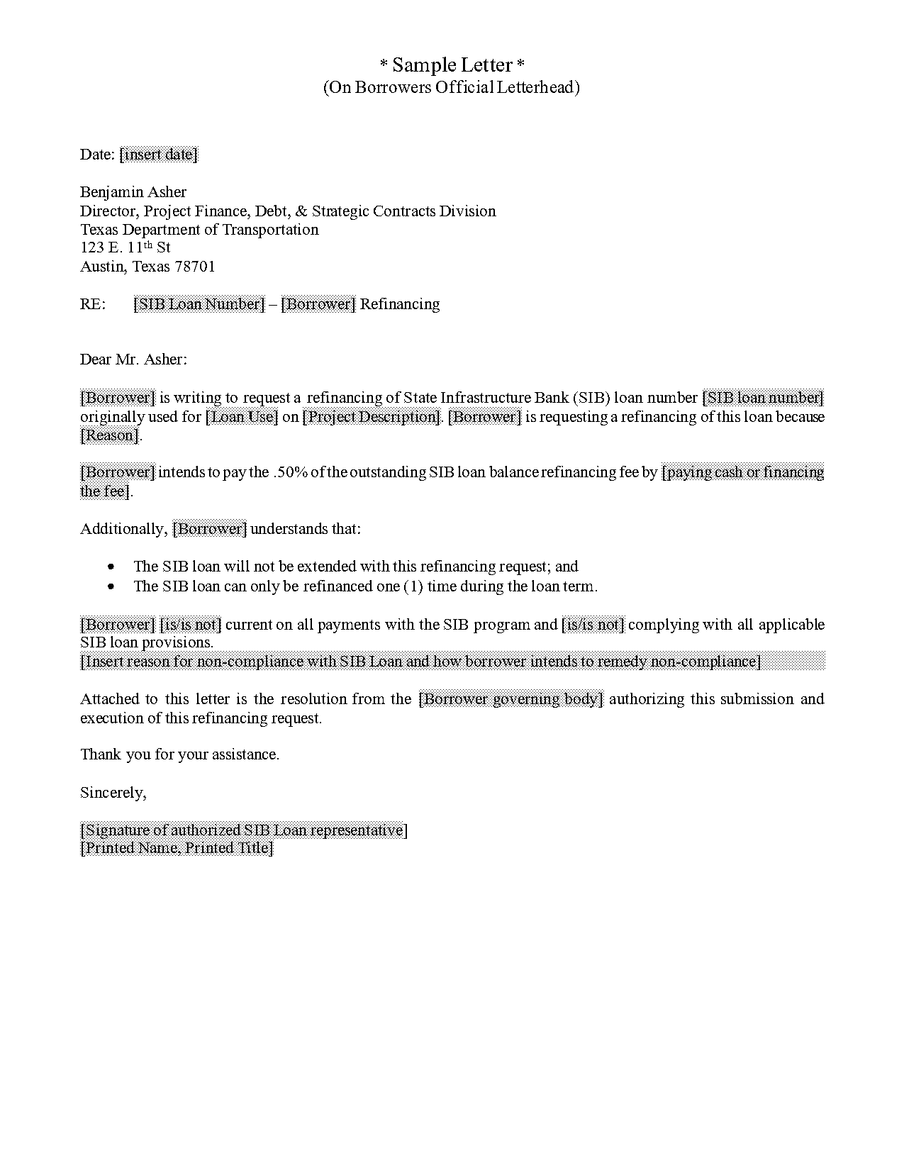 sample letter requesting for loan