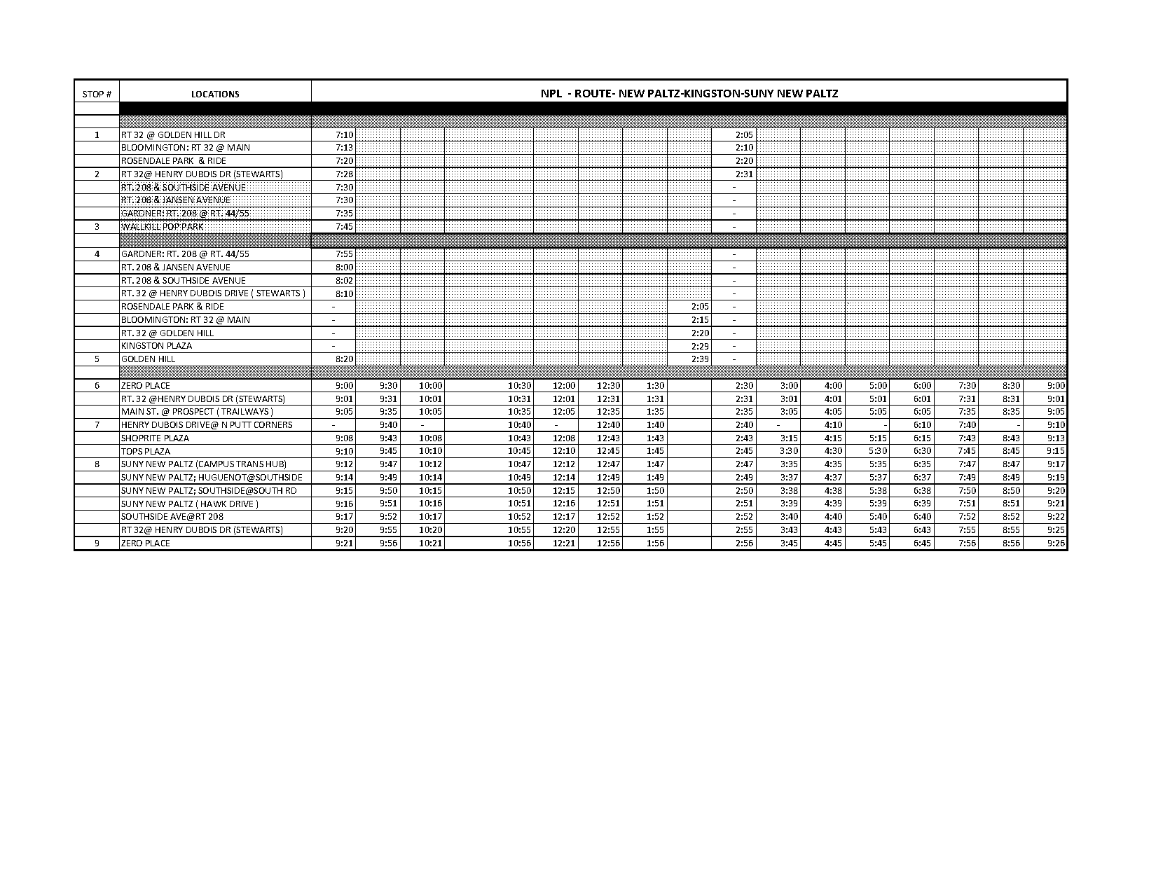 ucat bus schedule kingston ny