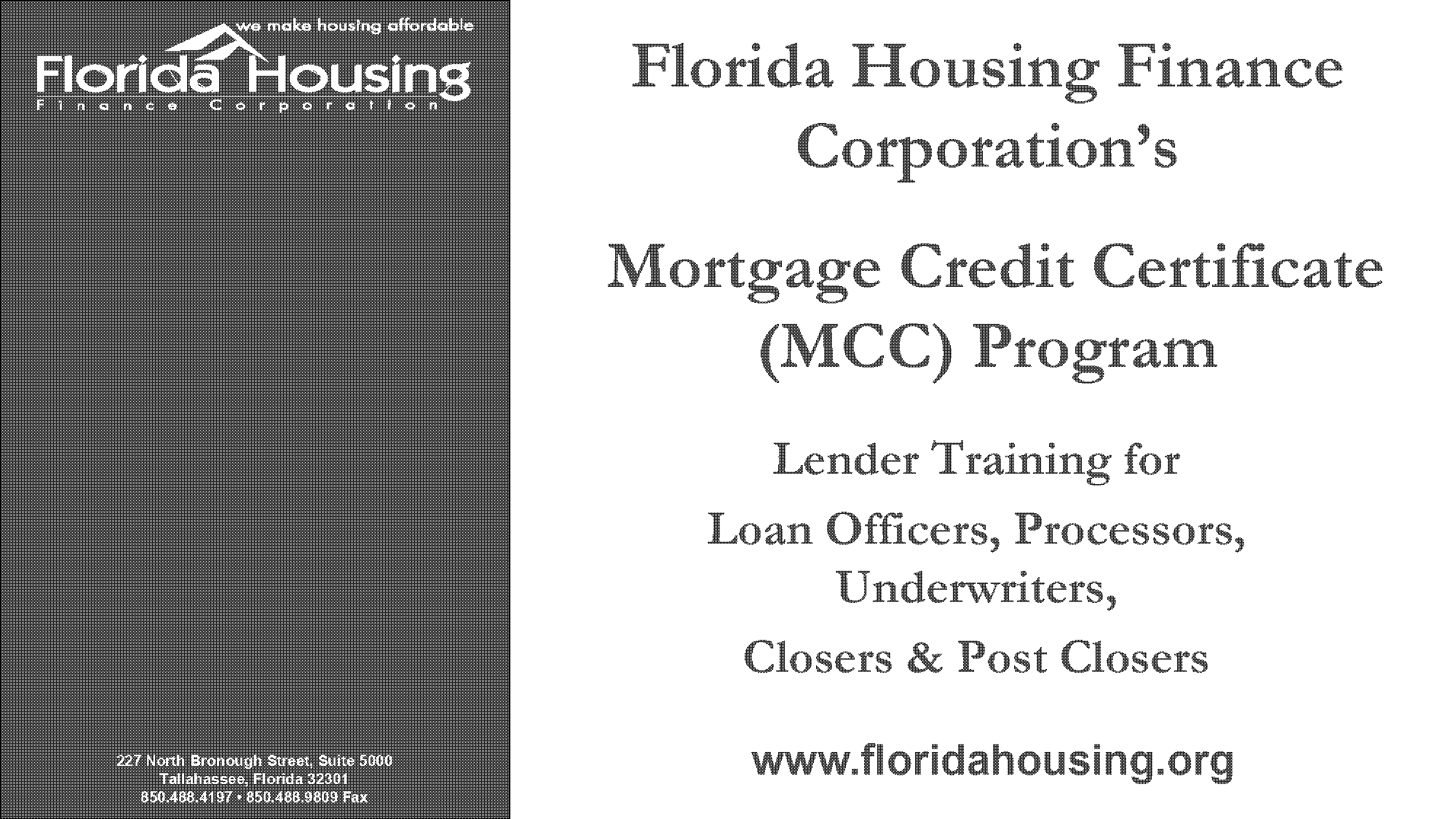 how to get a mortgage credit certificate florida