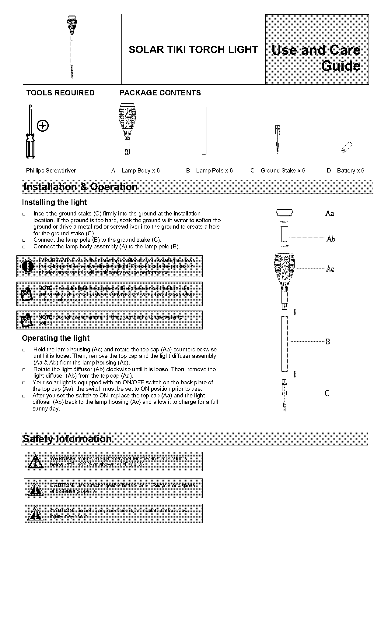 tiki torch lighting instructions