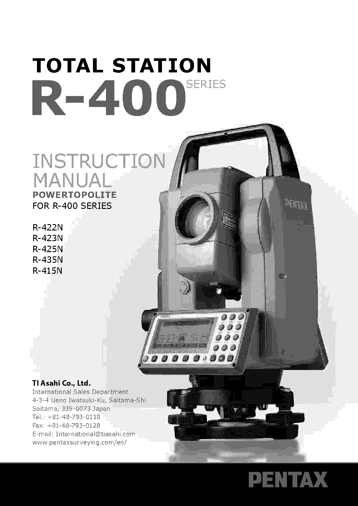 pentax total station operation manual