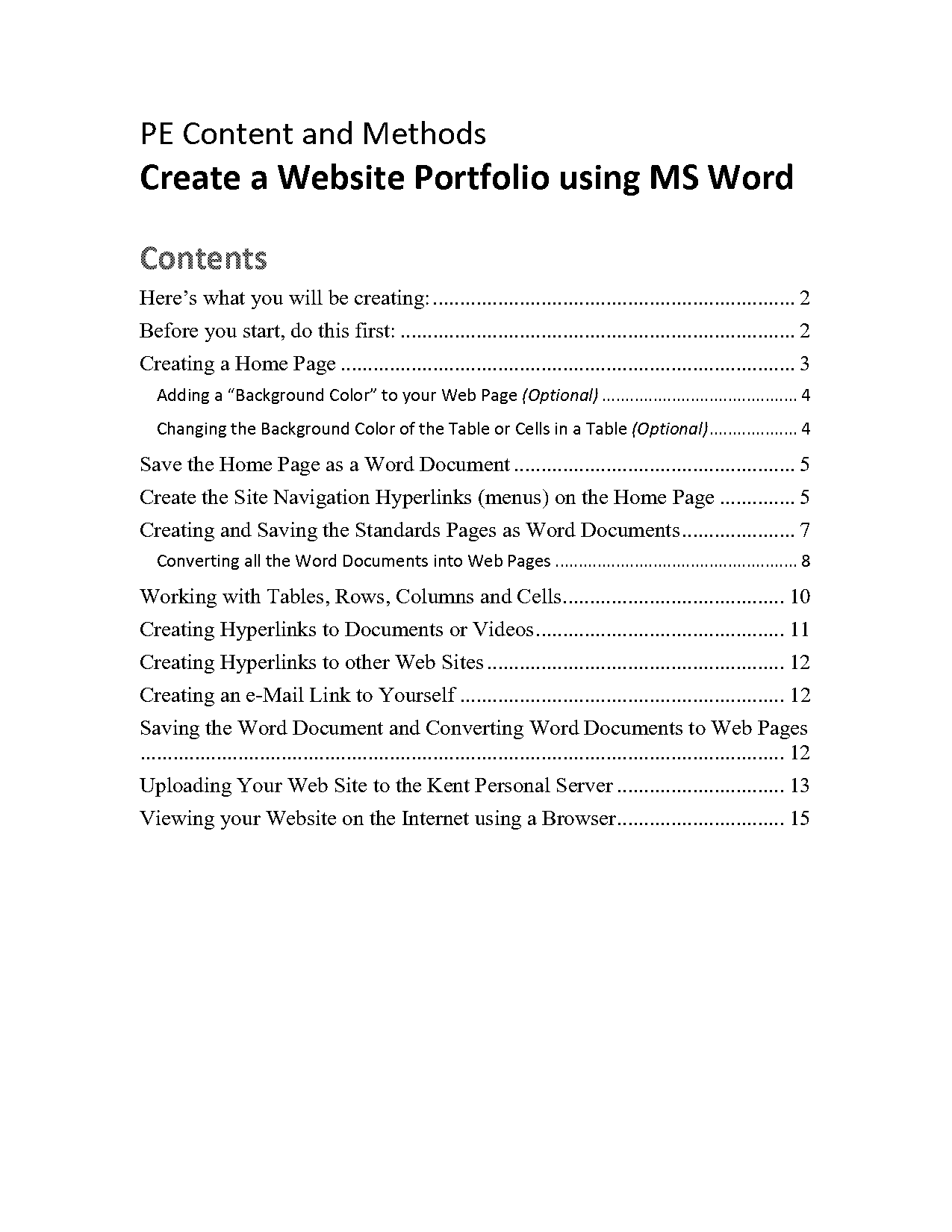 website copy doc template