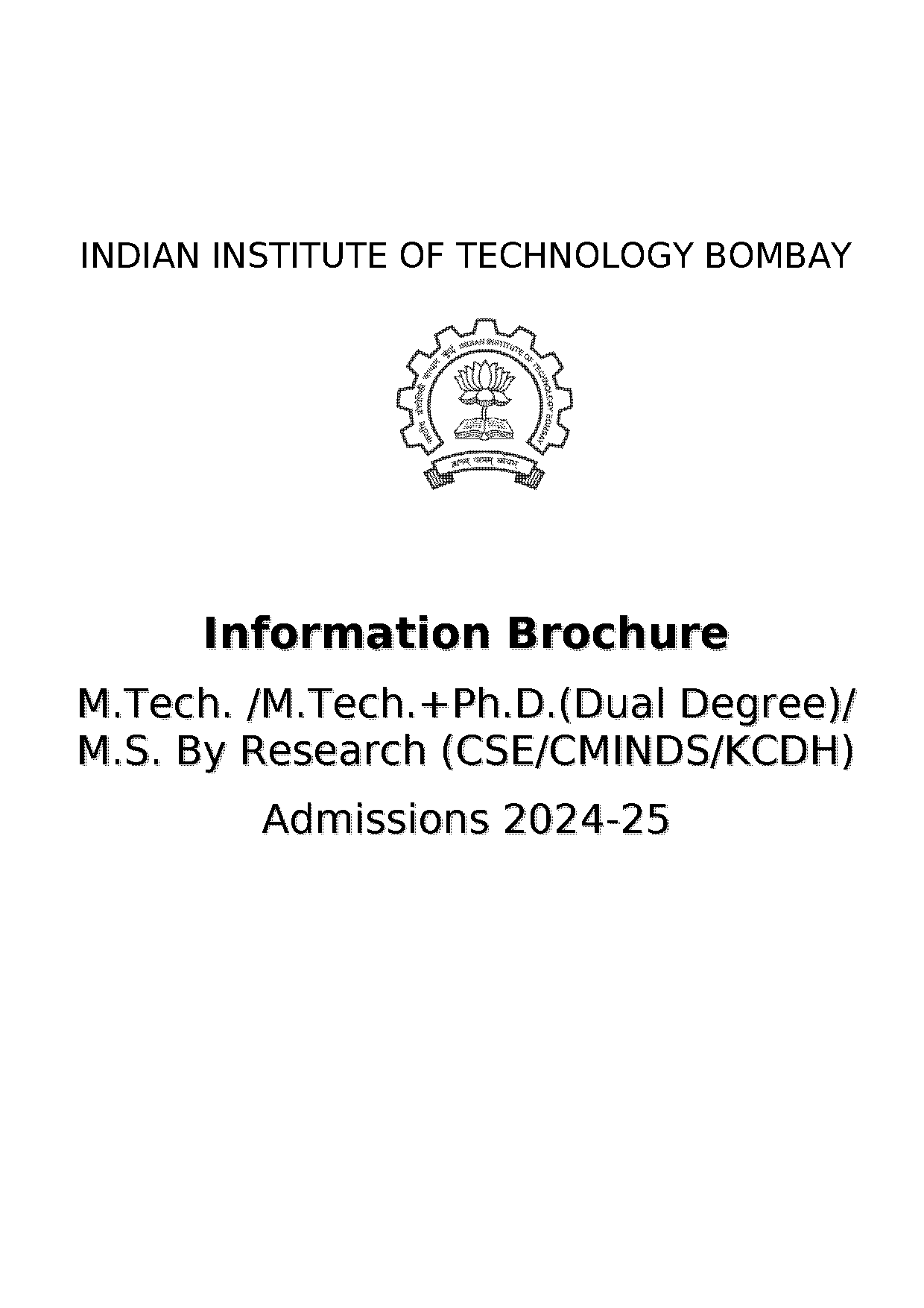 m tech courses offered by iit bombay