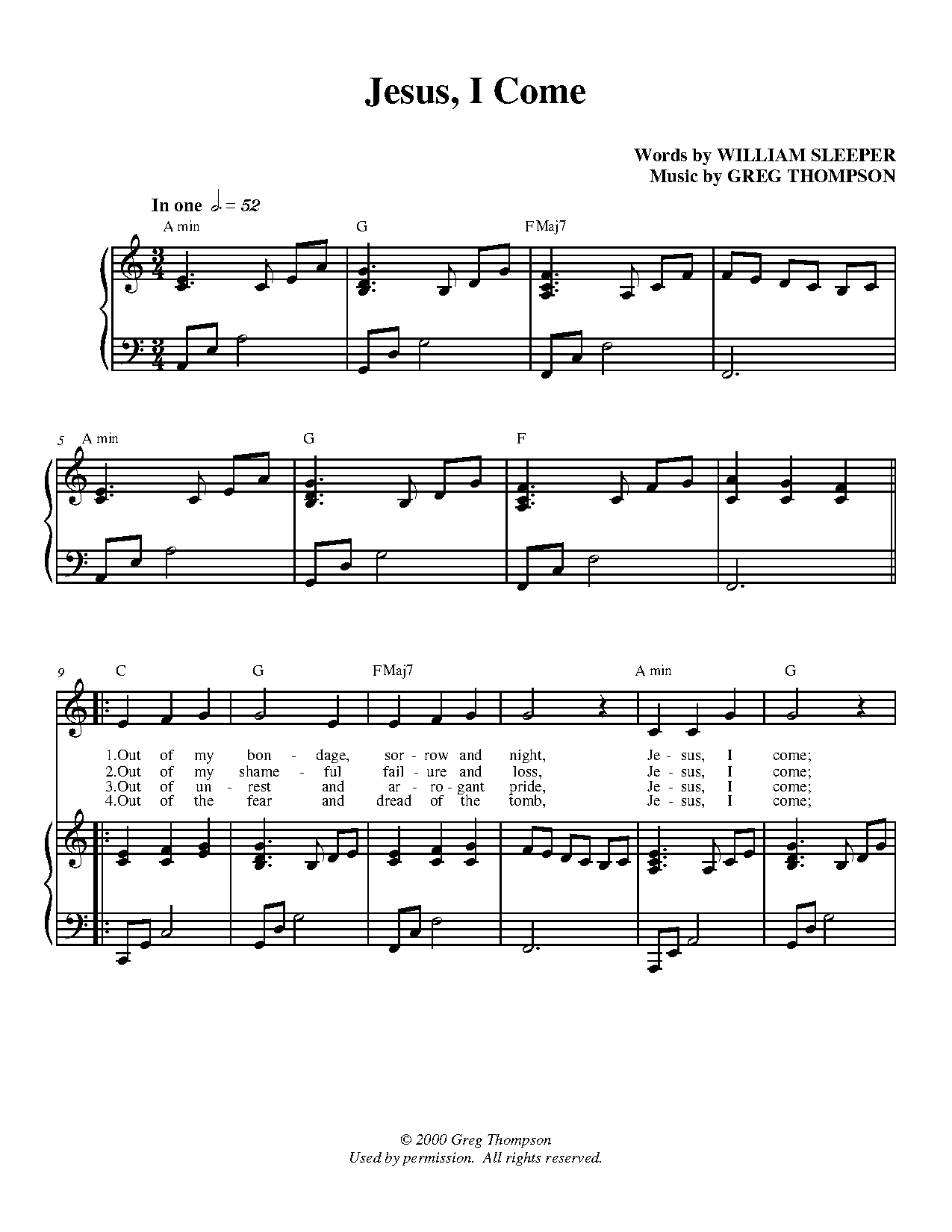 come to jesus sheet music pdf