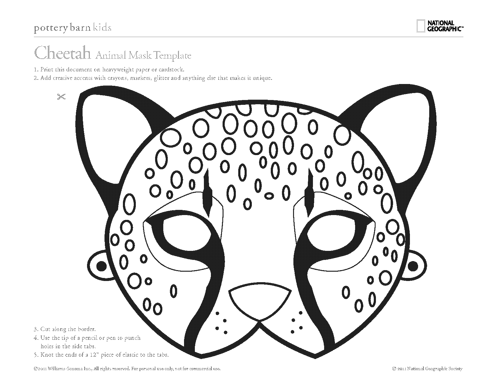 paper cat mask template