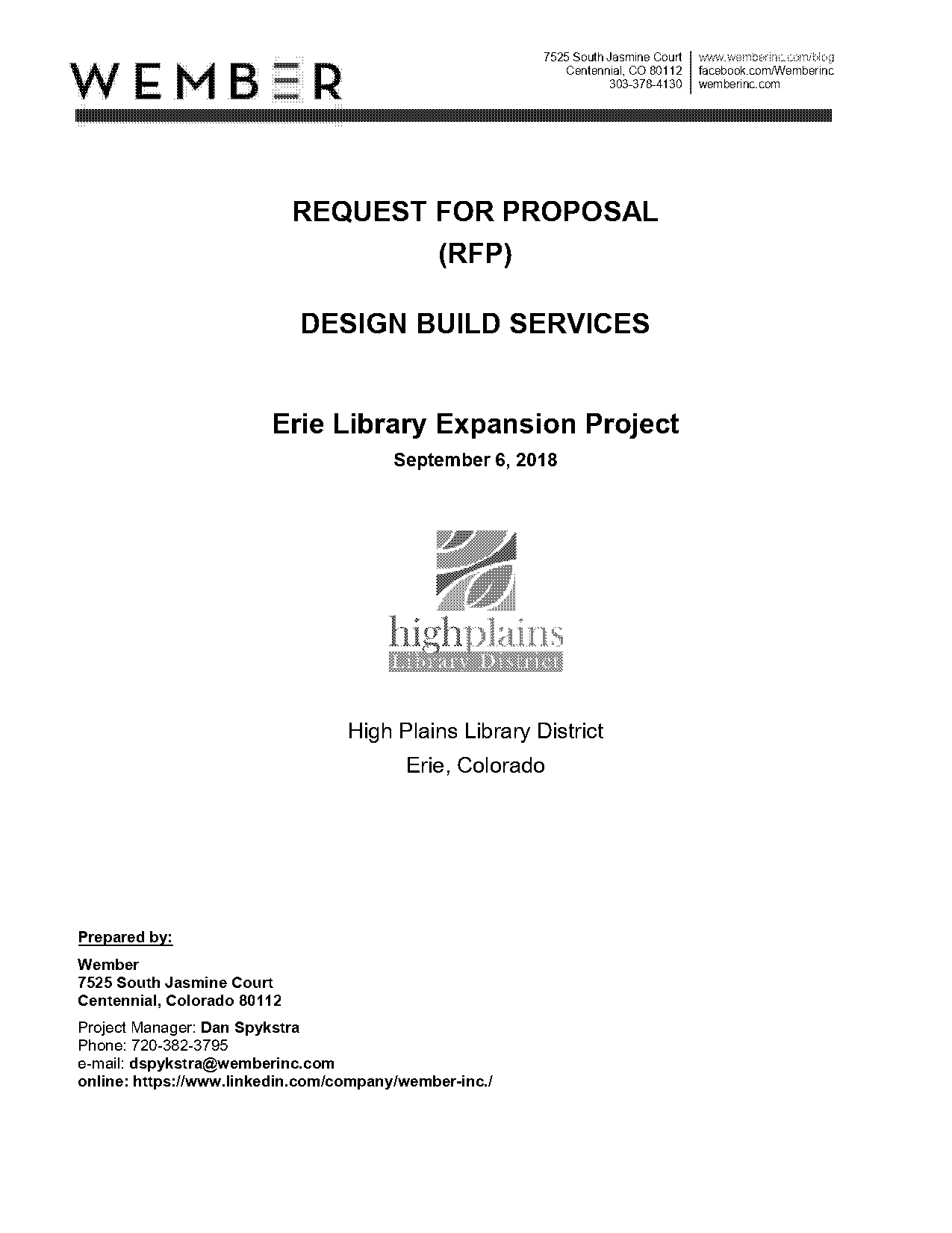 sample design build proposal