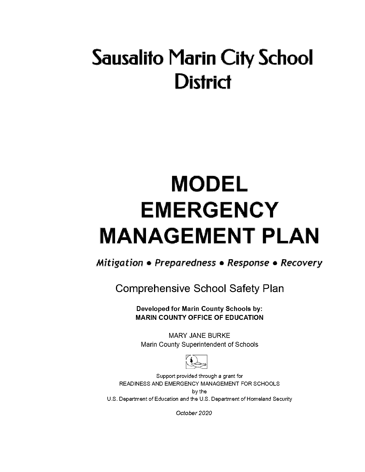 comprehensive school emergency plans