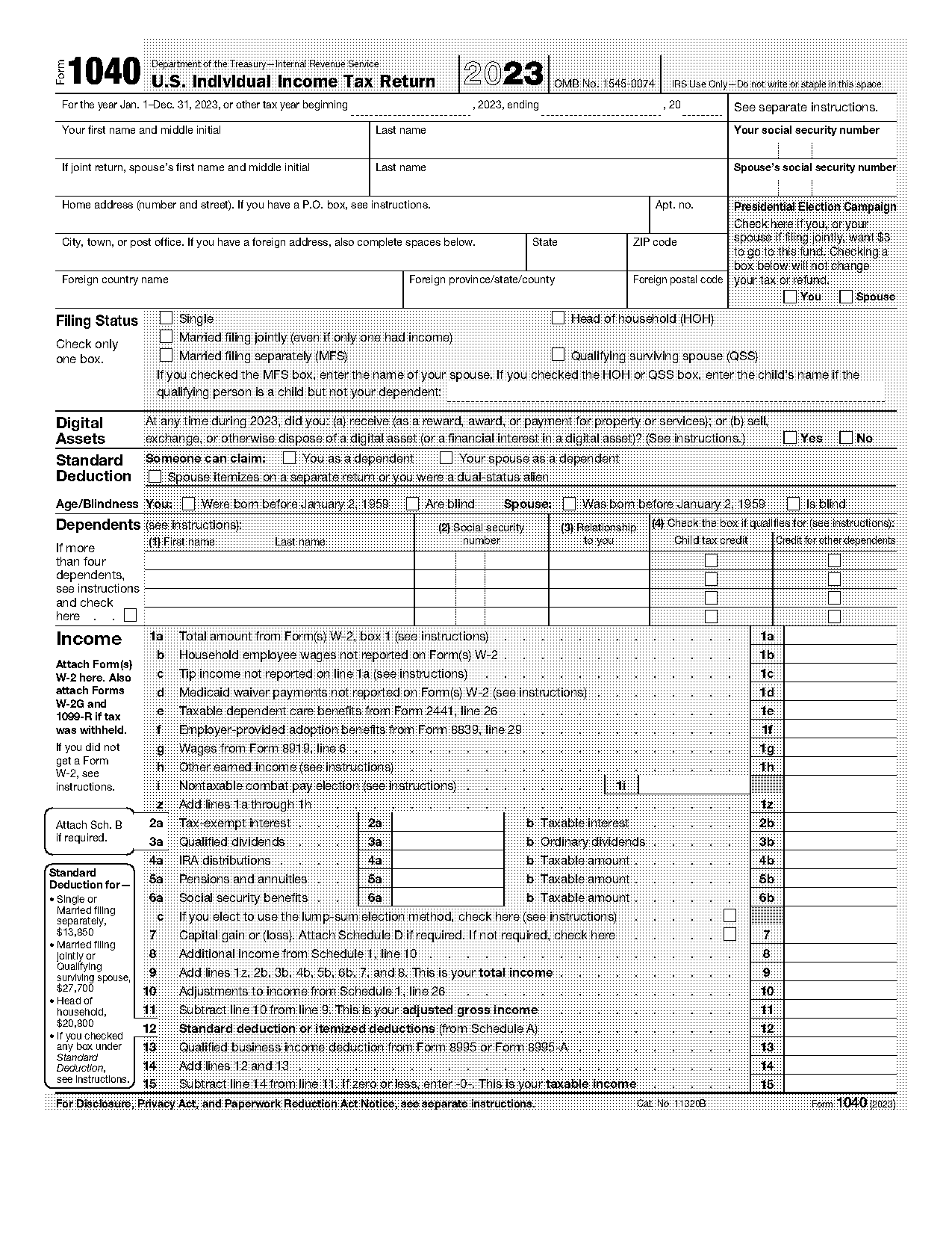 sample ira tax form