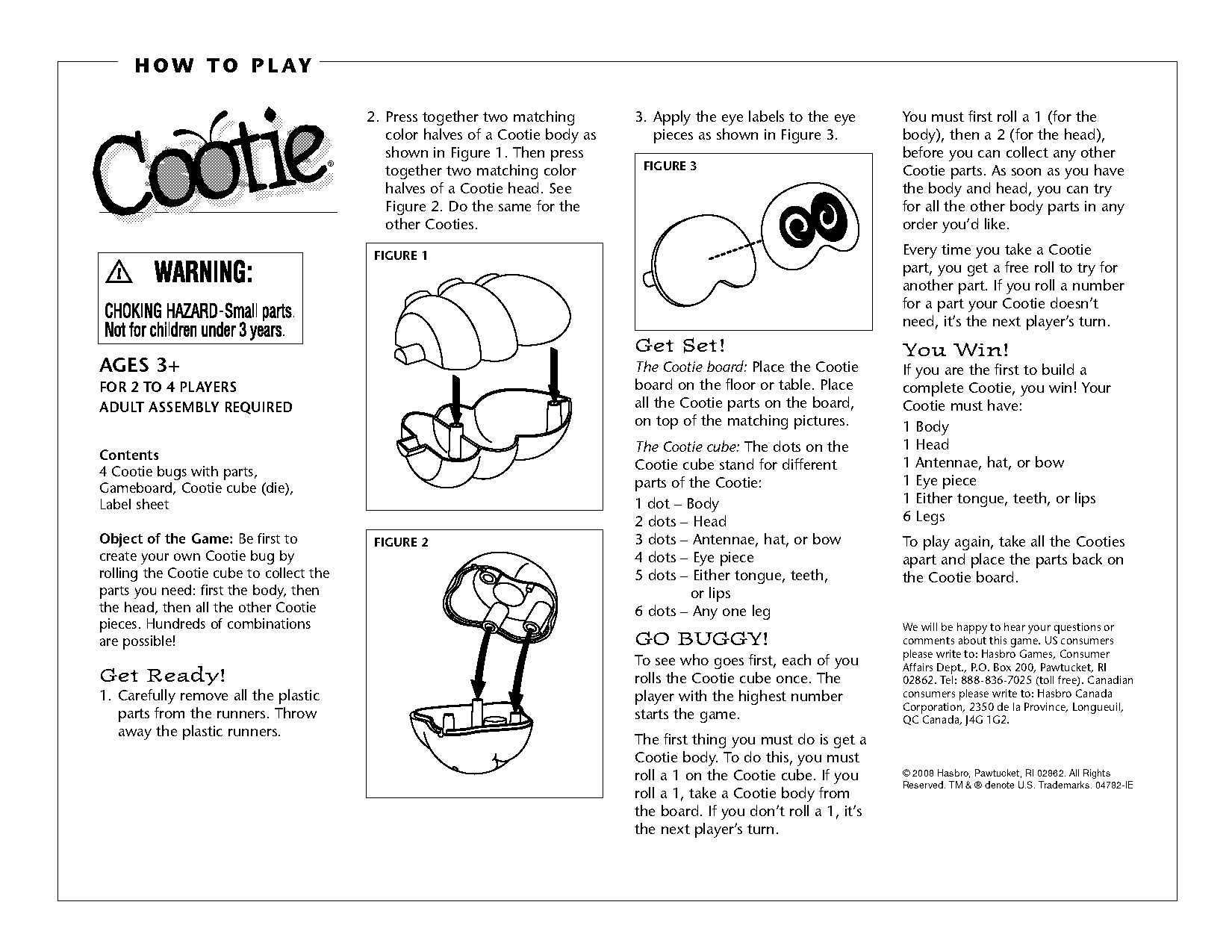 cootie bug game instructions