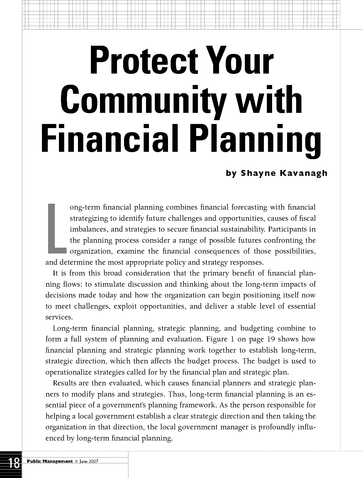 example of long term financial plan